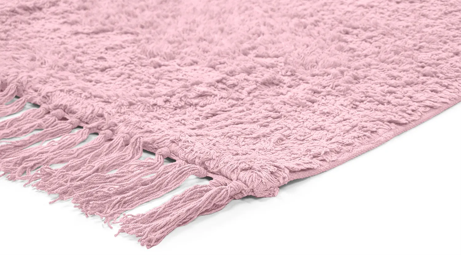 Alfombras de pelo largo - Alba Natural Cotton Shaggy (Rosa claro)