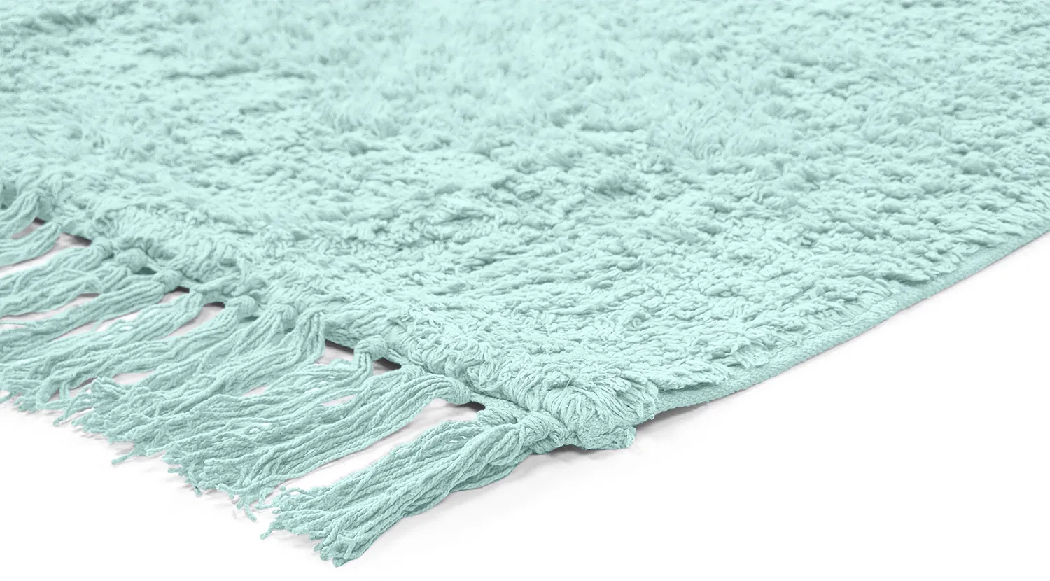 Alfombras de pelo largo - Alba Natural Cotton Shaggy (turquesa)