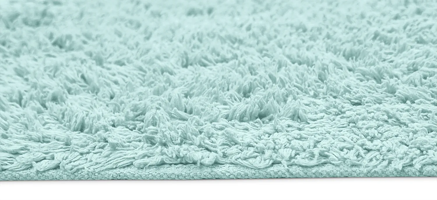 Alfombras de pelo largo - Alba Natural Cotton Shaggy (turquesa)