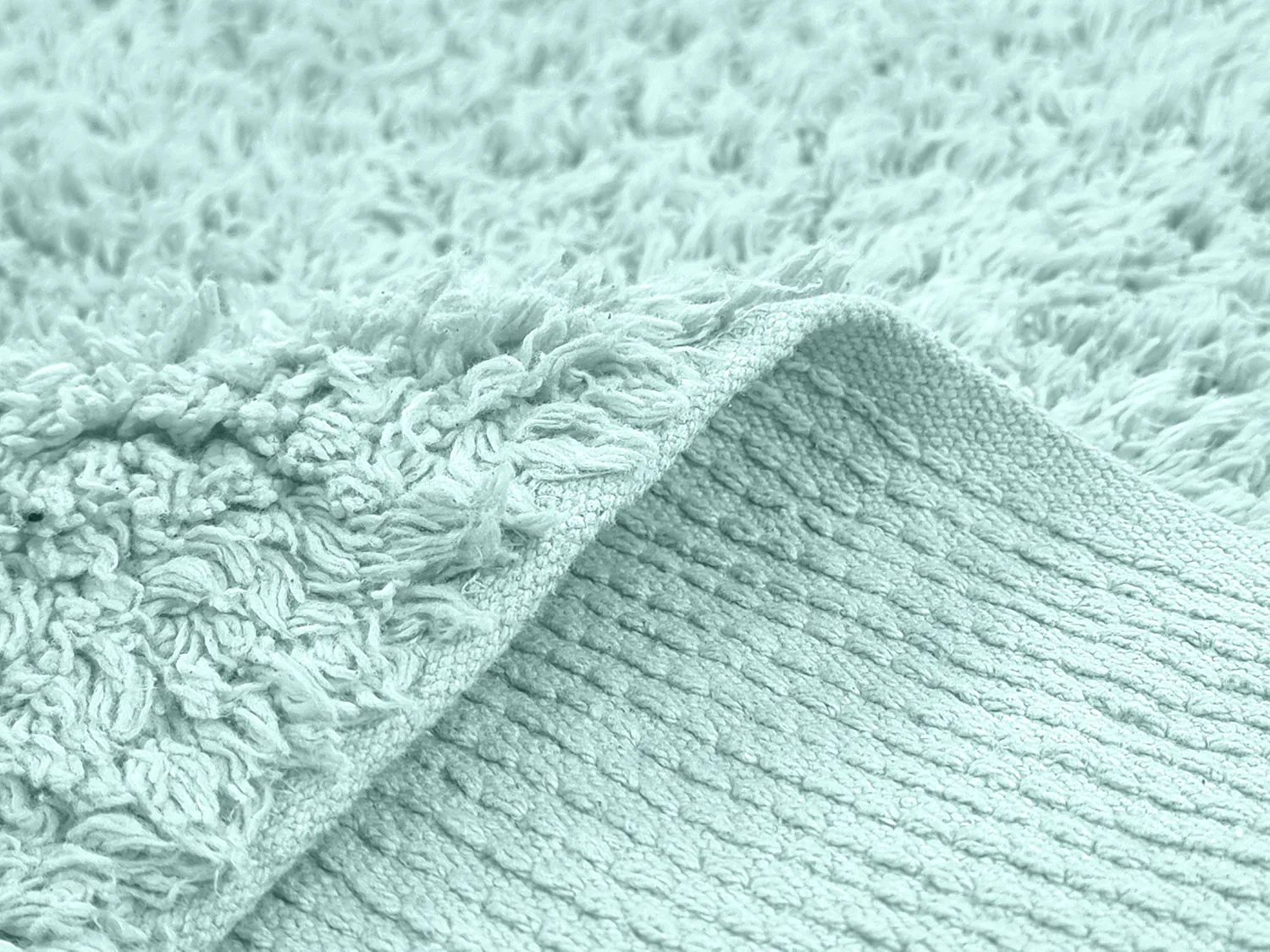 Alfombras de pelo largo - Alba Natural Cotton Shaggy (turquesa)