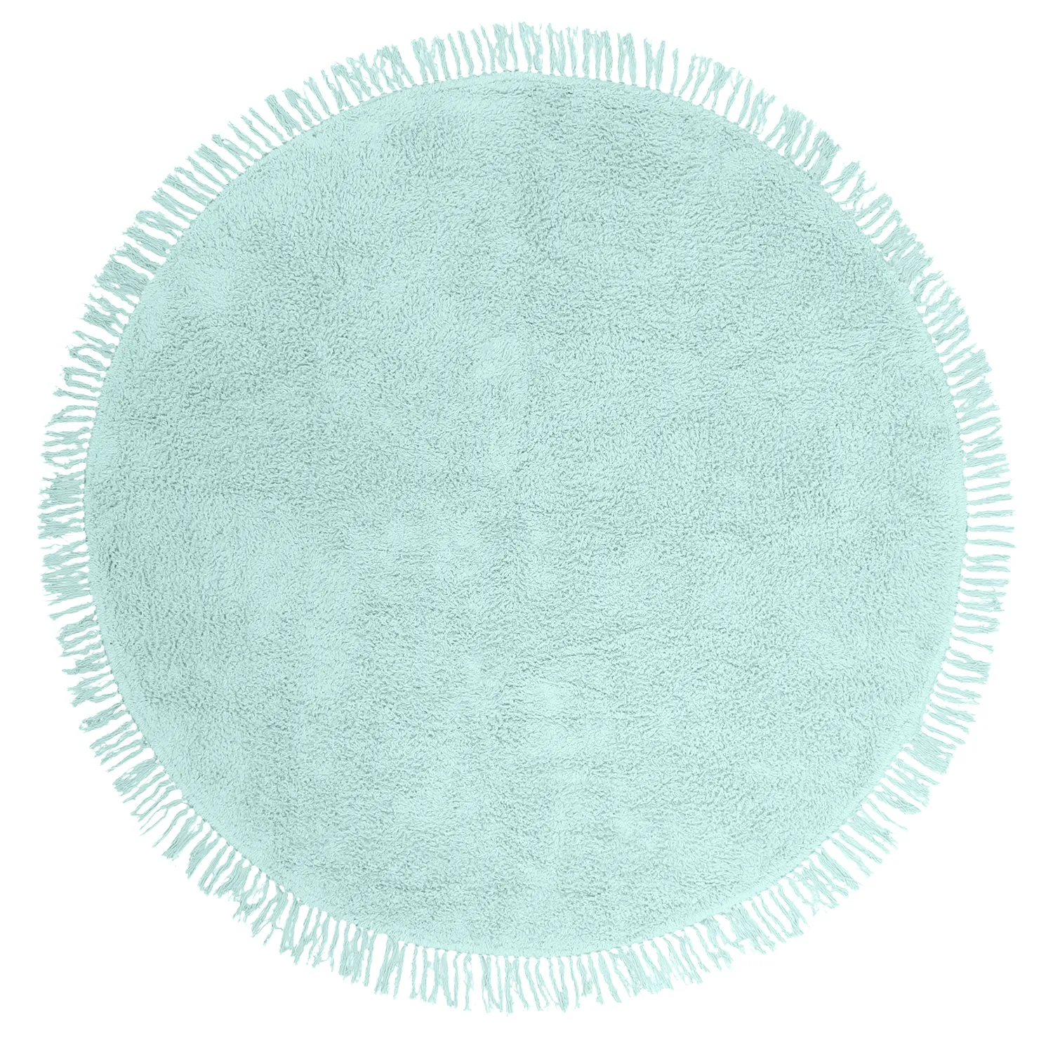 Alfombras redondeadas - Alba Natural Cotton Shaggy (turquesa)