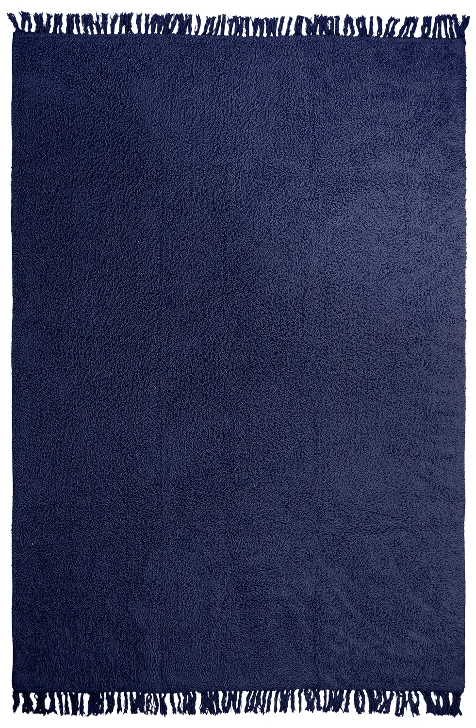 Alfombras de pelo largo - Alba Natural Cotton Shaggy (azul oscuro)