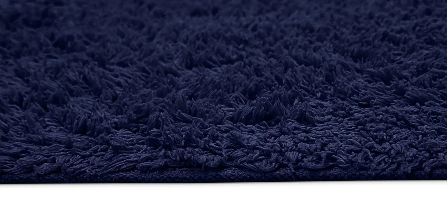 Alfombras de pelo largo - Alba Natural Cotton Shaggy (azul oscuro)