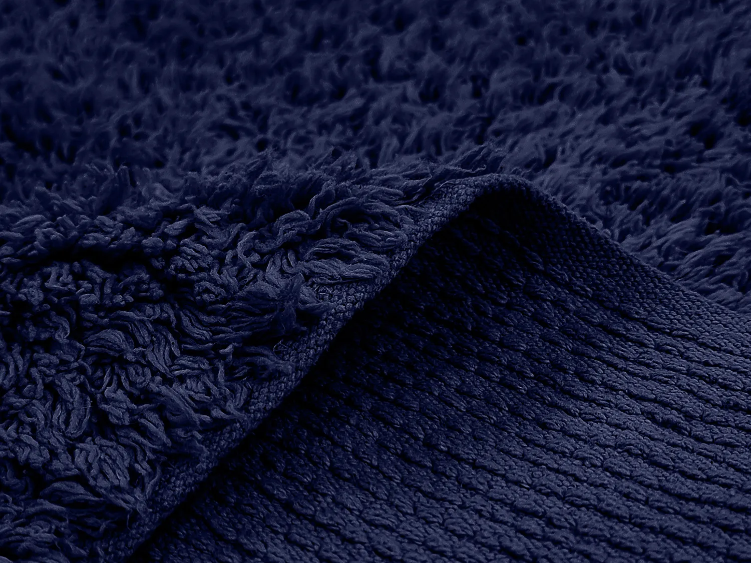 Alfombras de pelo largo - Alba Natural Cotton Shaggy (azul oscuro)