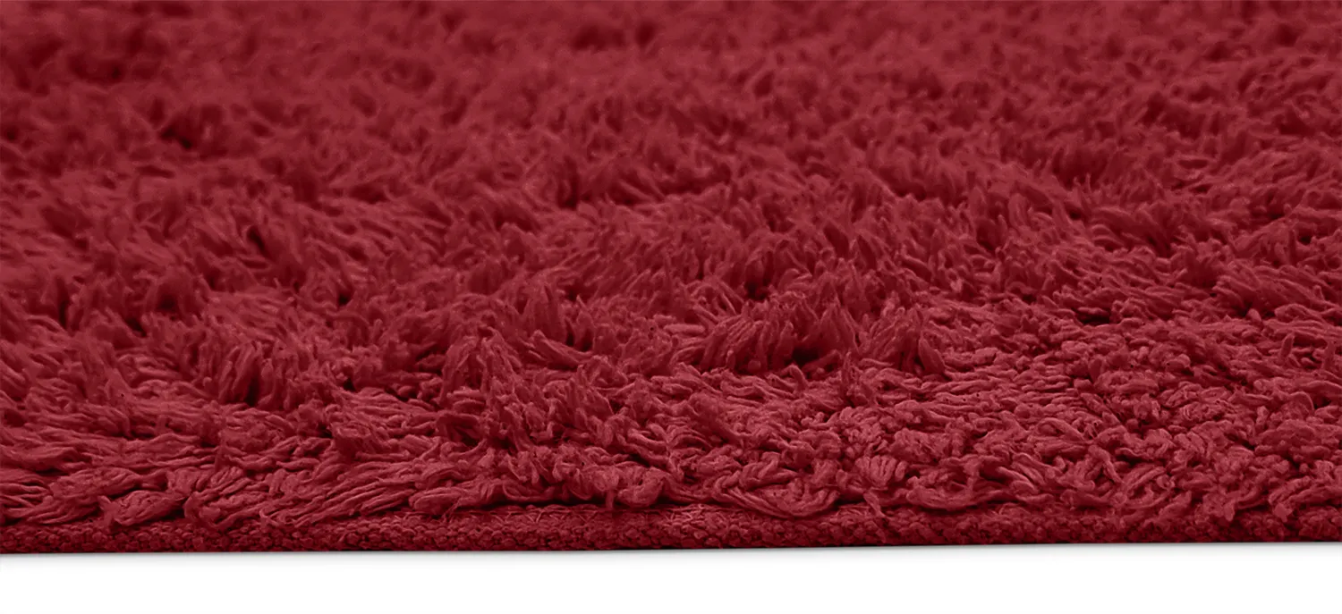 Alfombras de pelo largo - Alba Natural Cotton Shaggy (borgoña)