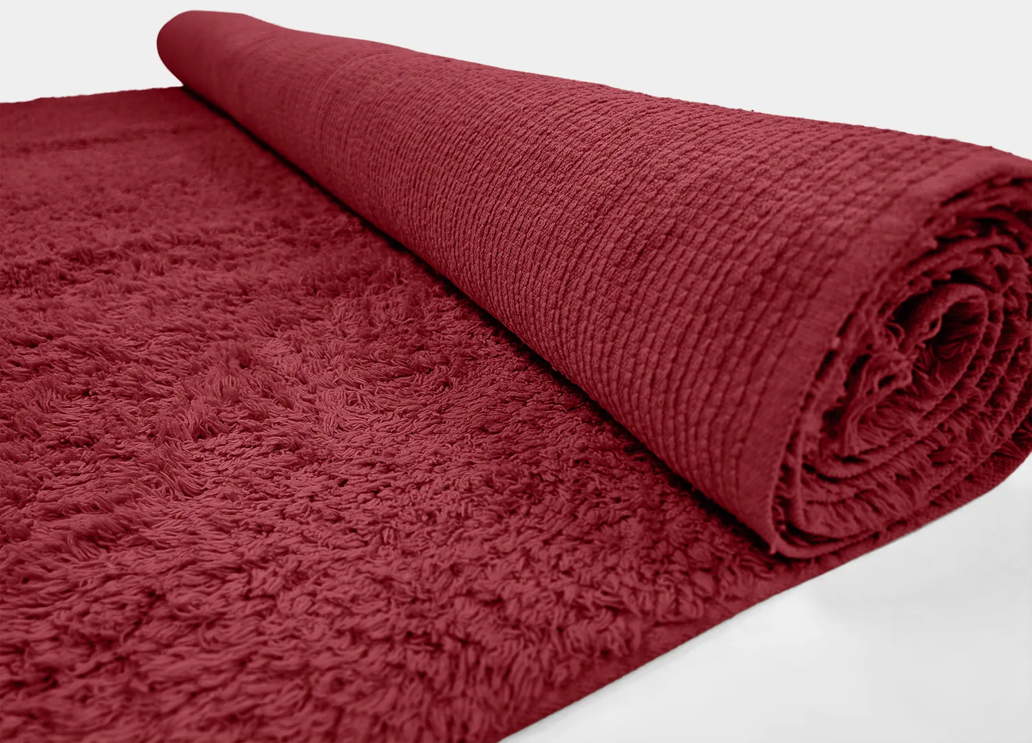 Alfombras de pelo largo - Alba Natural Cotton Shaggy (borgoña)