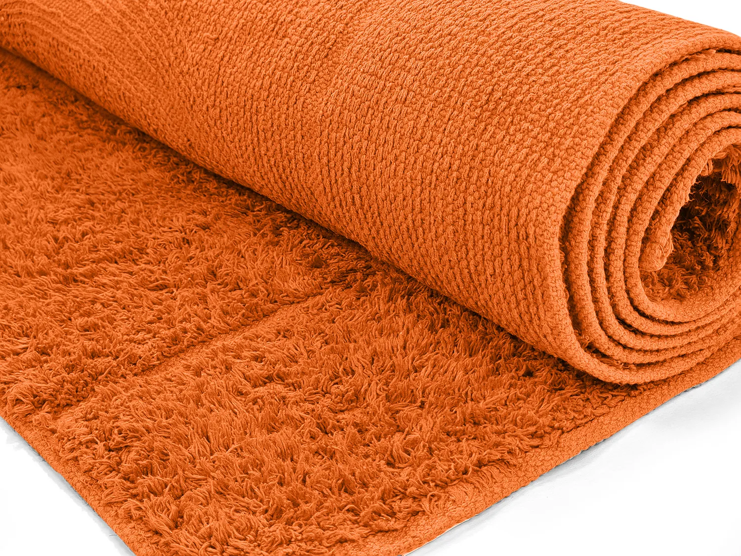 Alfombras de pelo largo - Cremona Natural Cotton Shaggy (naranja)