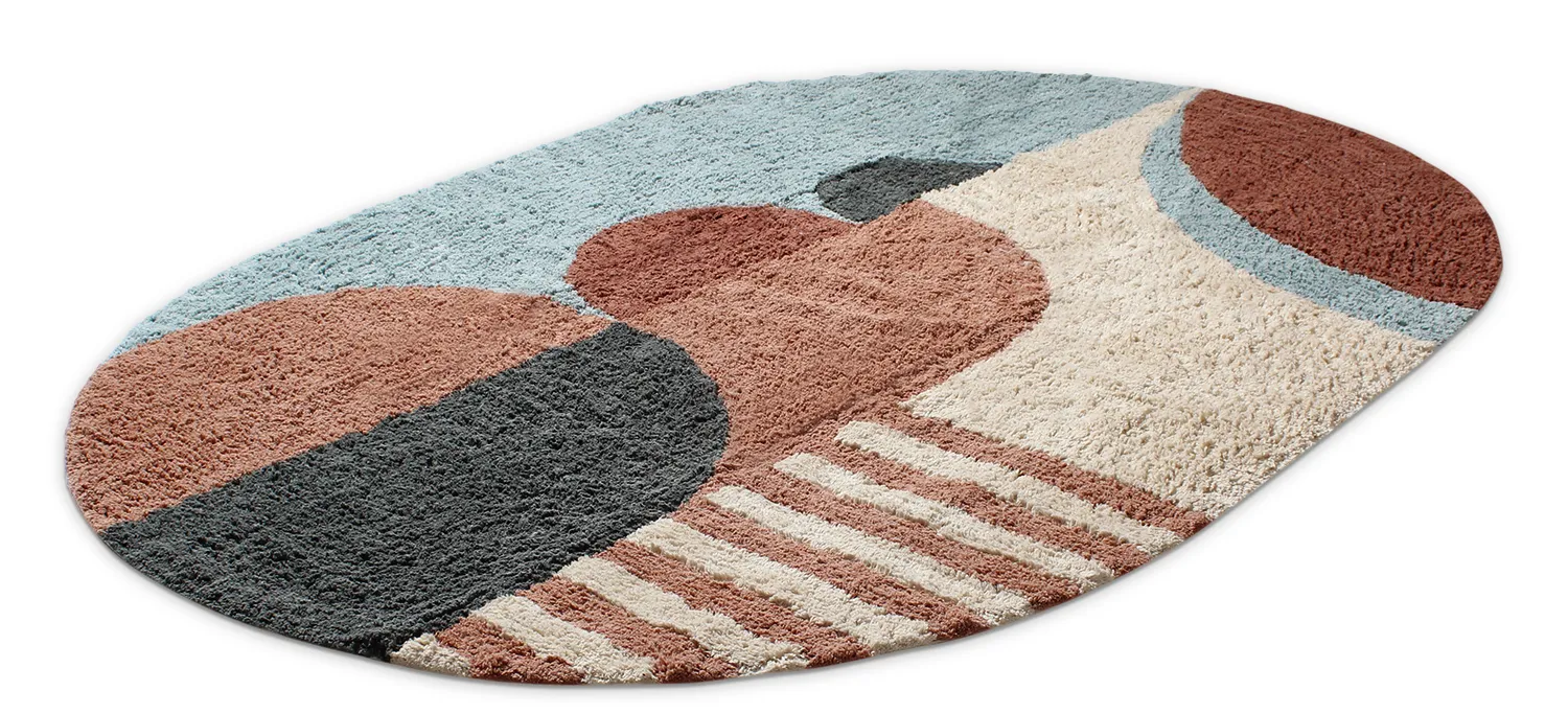 Alfombra ovalada - Osmery Natural Cotton Shaggy (multi)