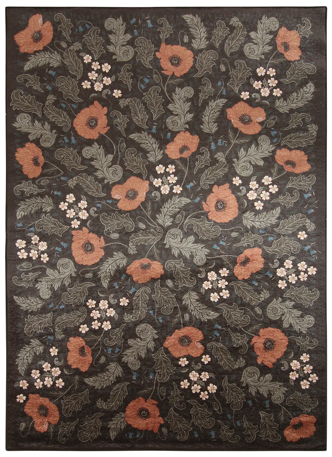 Alfombra Wilton - Poppy (negro)