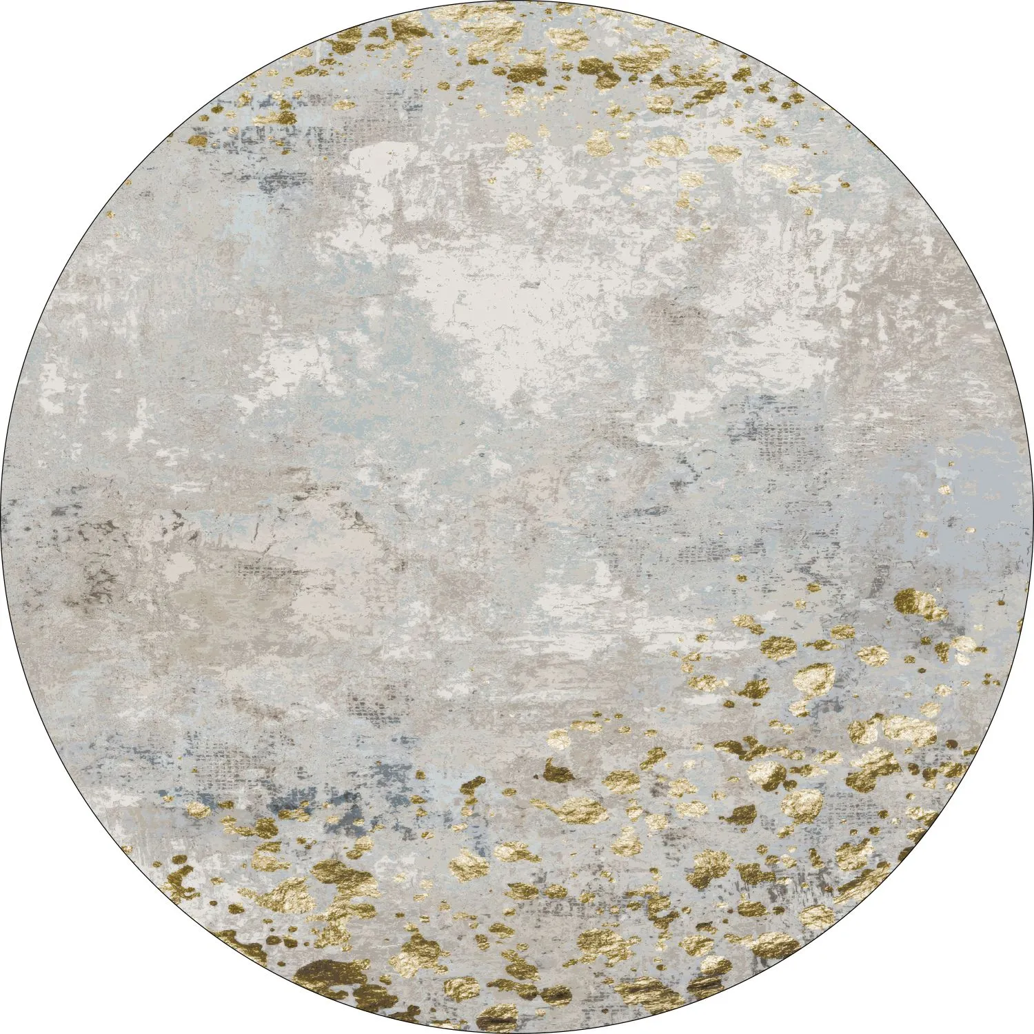 Alfombras redondeadas - Maude (gris/dorado)