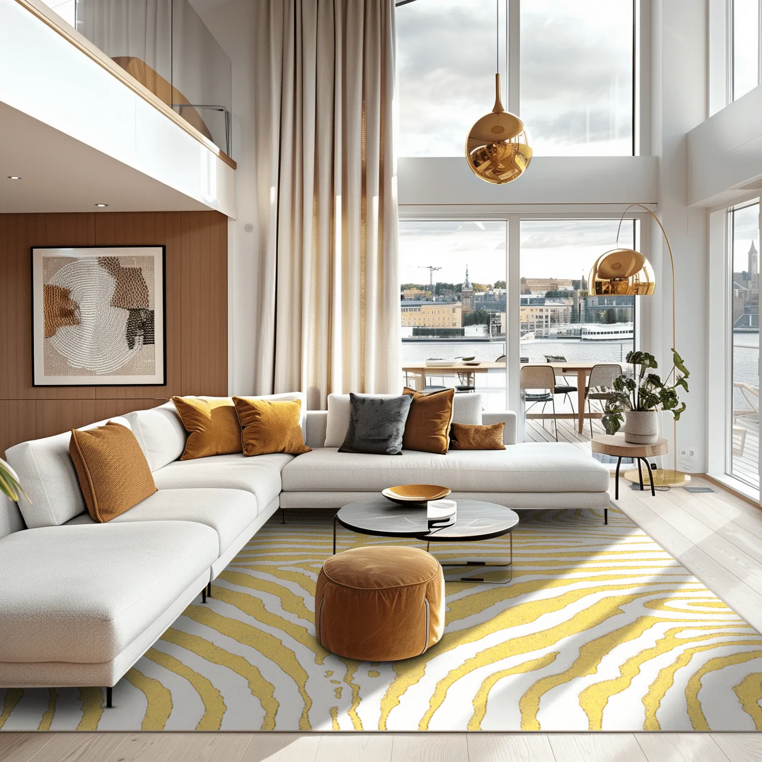 Alfombra Wilton - Zebra (amarillo)