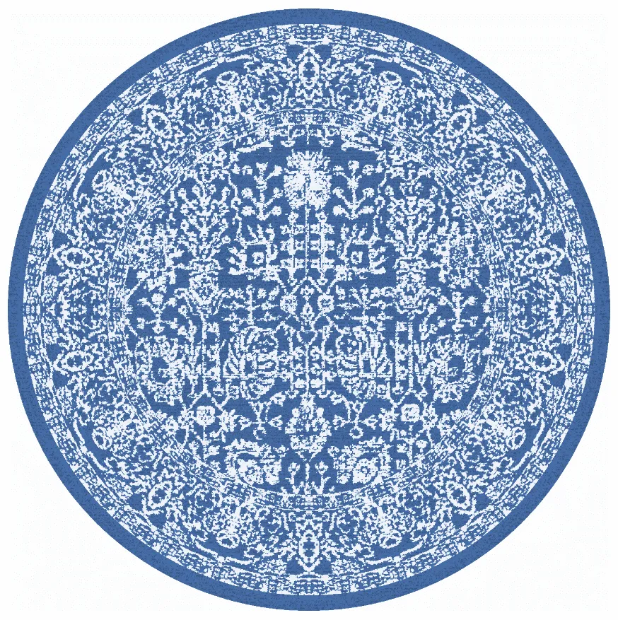 Alfombras redondeadas - Menfi (azul)