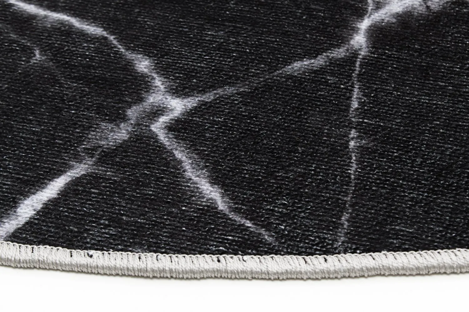 Alfombras redondeadas - Savino (negro/blanco/gris)