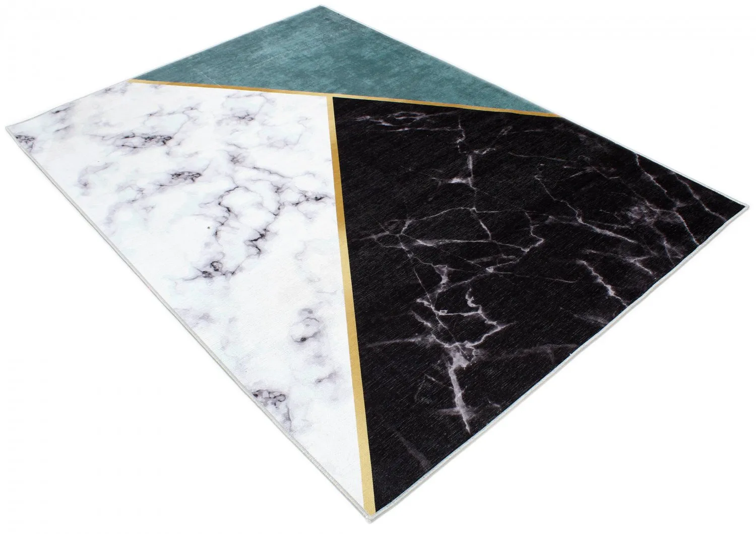 Alfombra Wilton - Savino (negro/blanco/verde)
