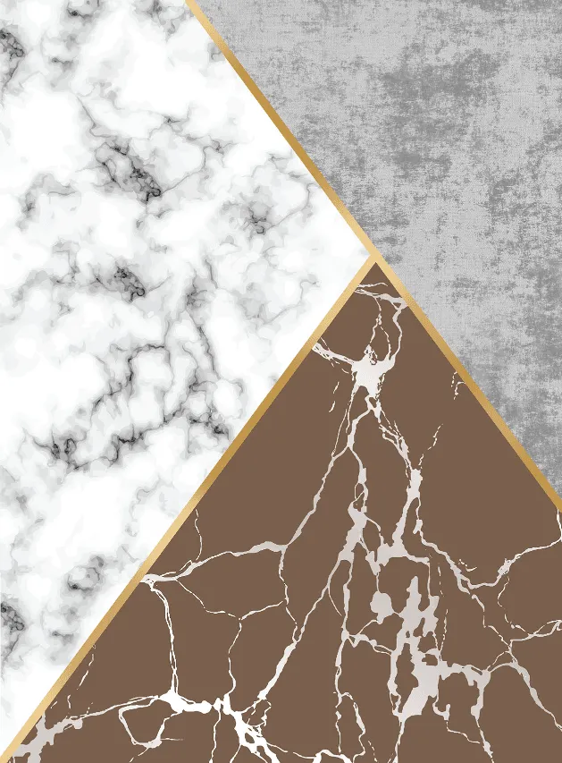 Alfombra Wilton - Savino (gris/blanco/marrón)
