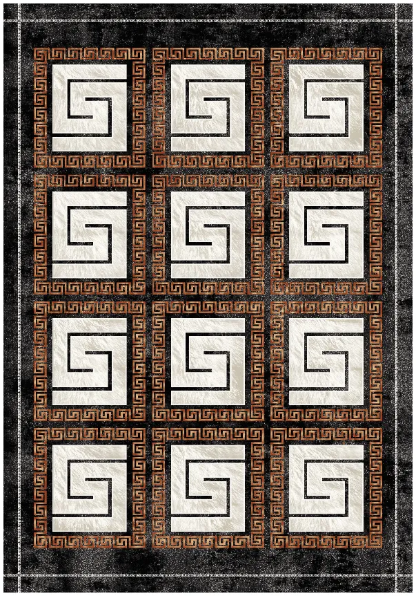 Alfombra Wilton - Milos (negro/blanco)