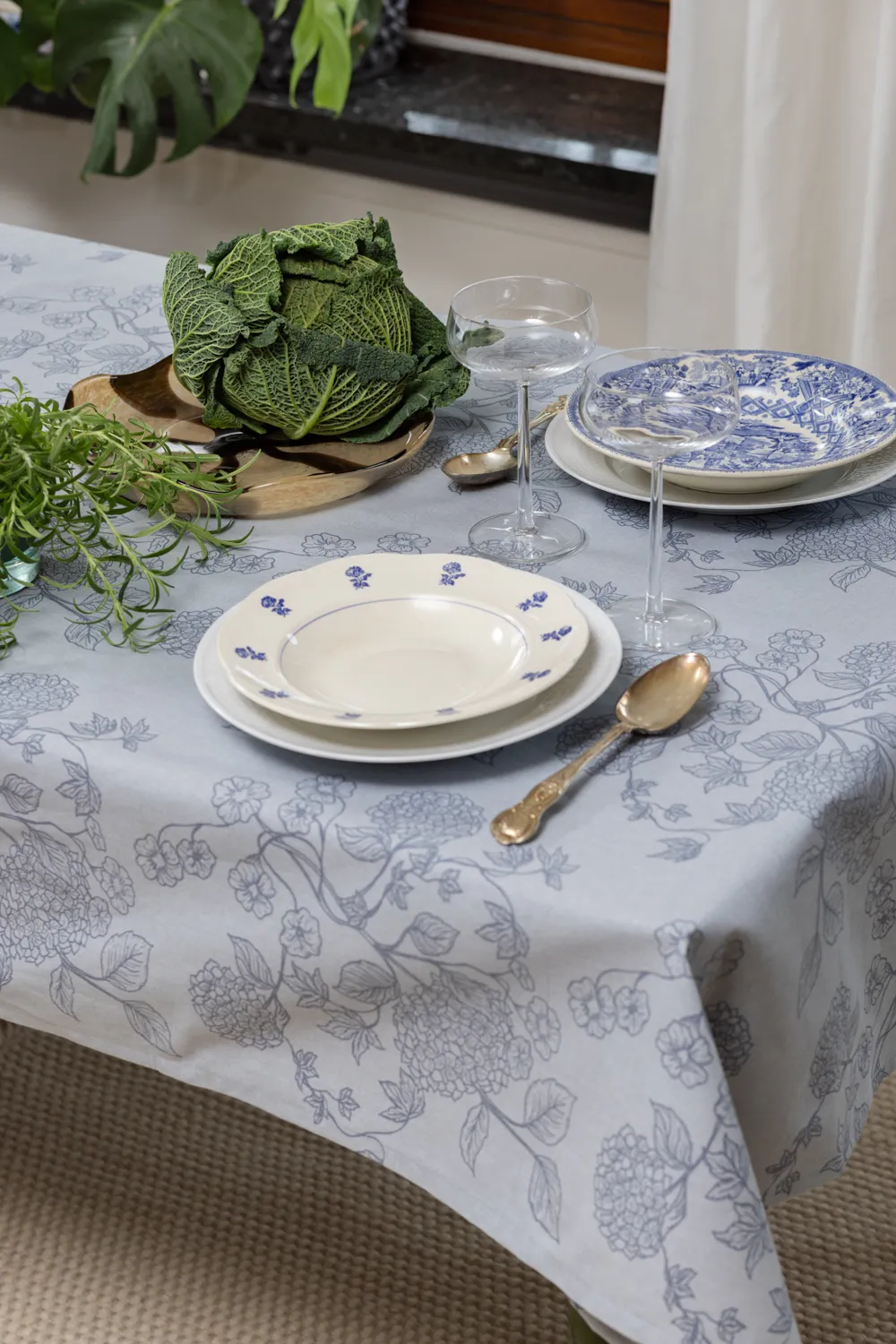 Mantel de algodón Minna (azul)