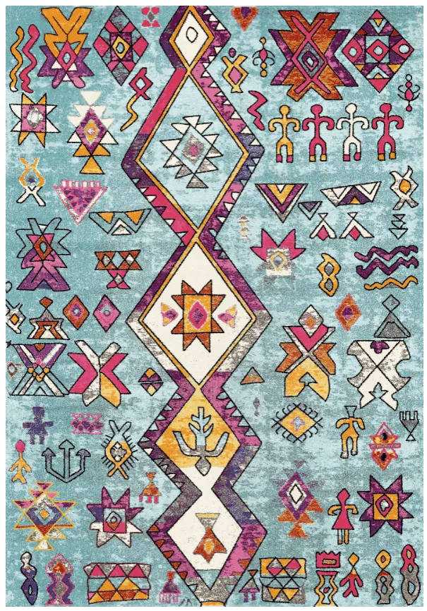 Alfombra Wilton - Misare (azul/multicolor)