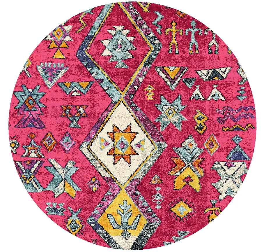 Alfombras redondeadas - Misare (rosa/multicolor)