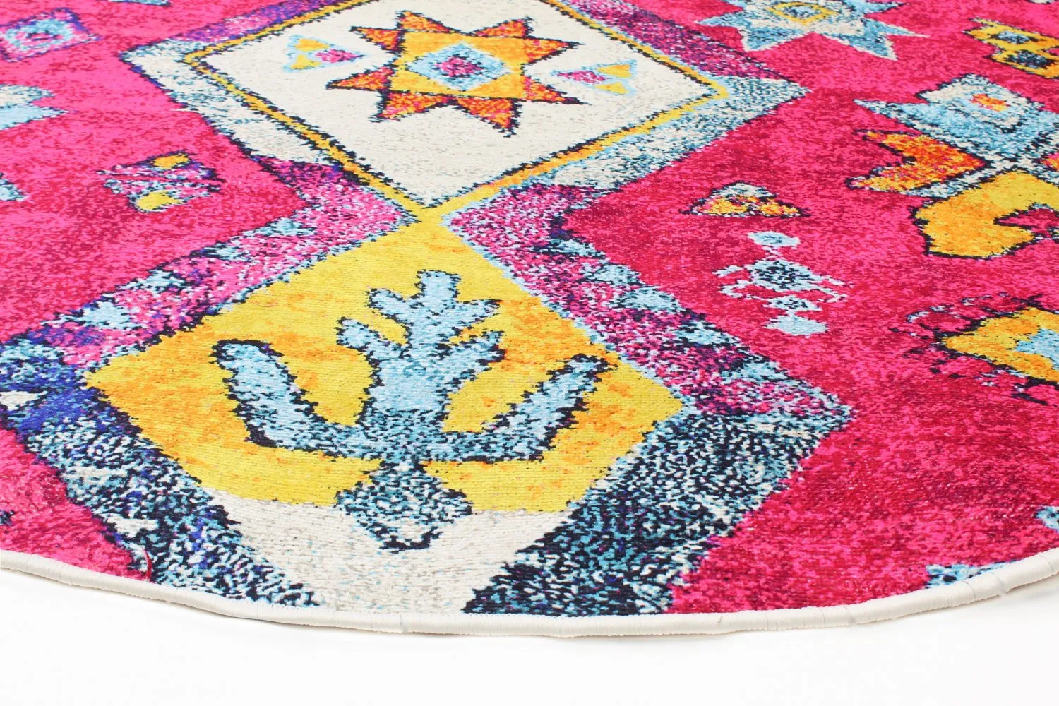 Alfombras redondeadas - Misare (rosa/multicolor)