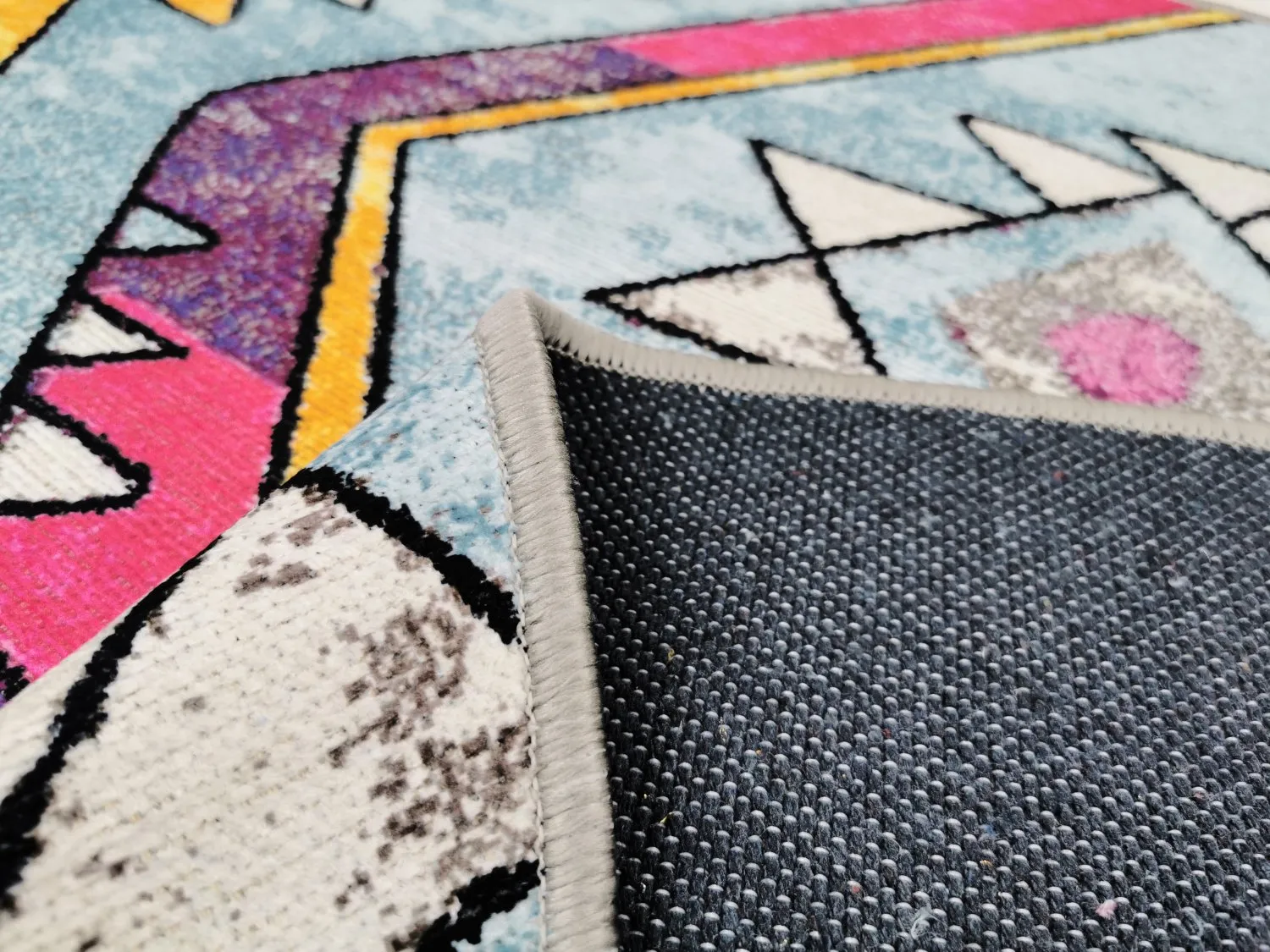 Alfombras redondeadas - Misare (azul/multicolor)