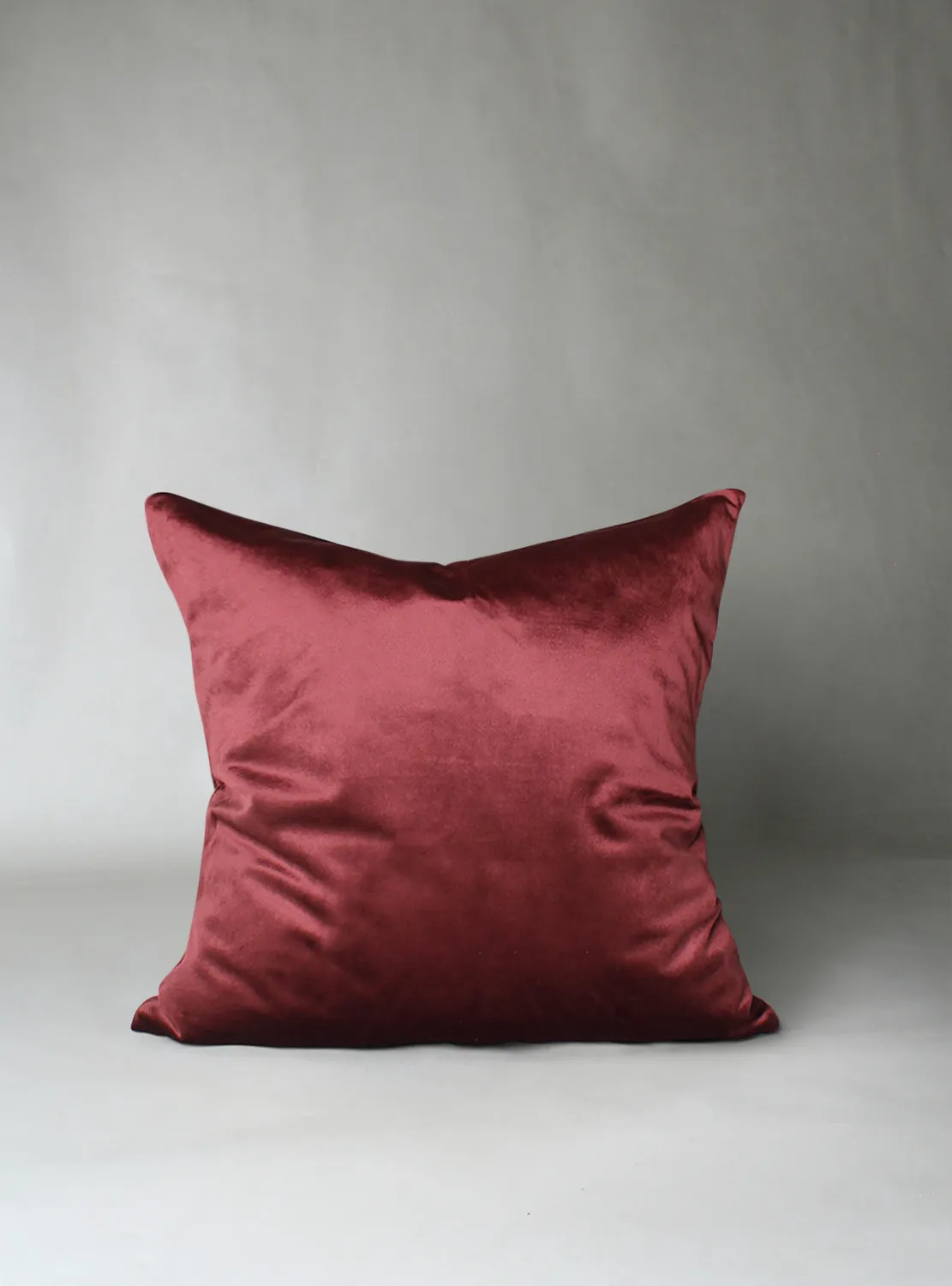 Funda de almohada - Cojines de terciopelo Marlyn (borgoña)