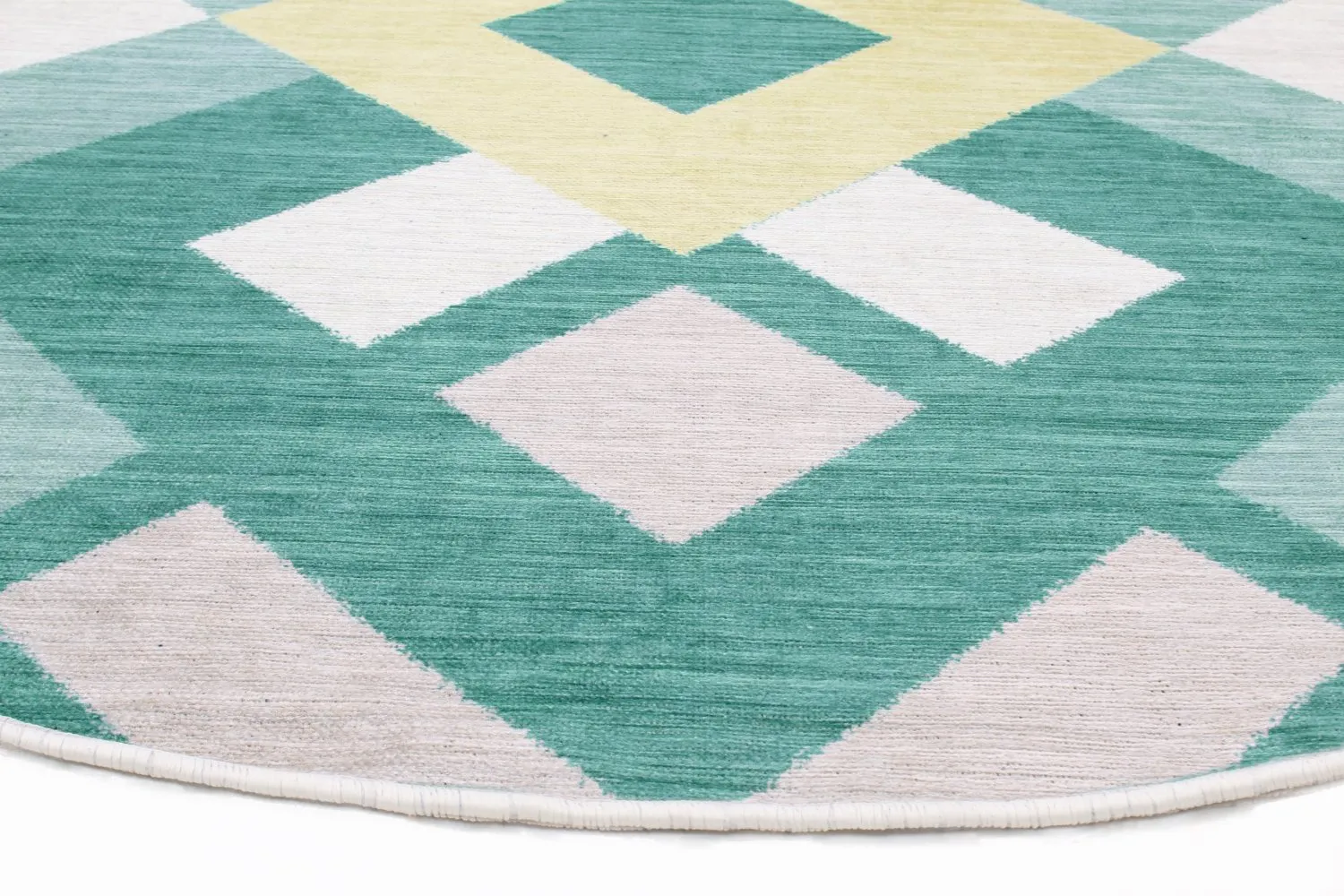Alfombras redondeadas - Temara (azul/multicolor)