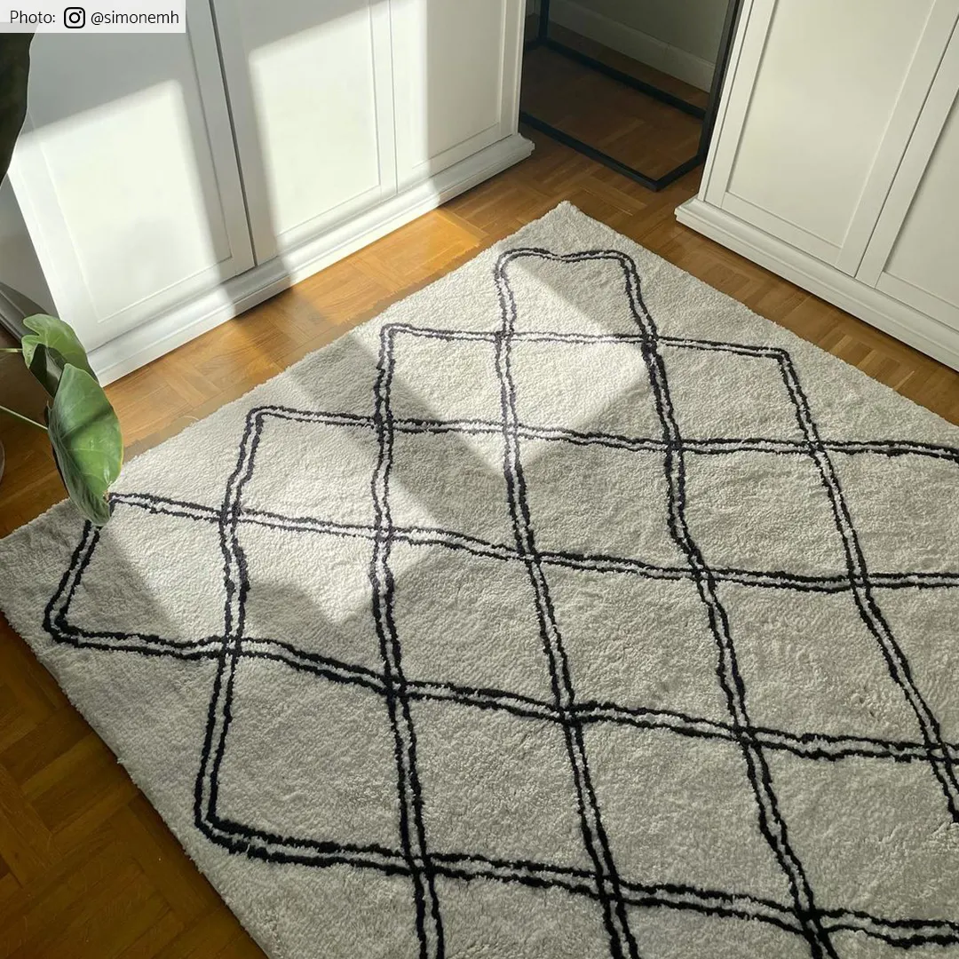 Alfombras de pelo largo - Morocco (negro/blanco)