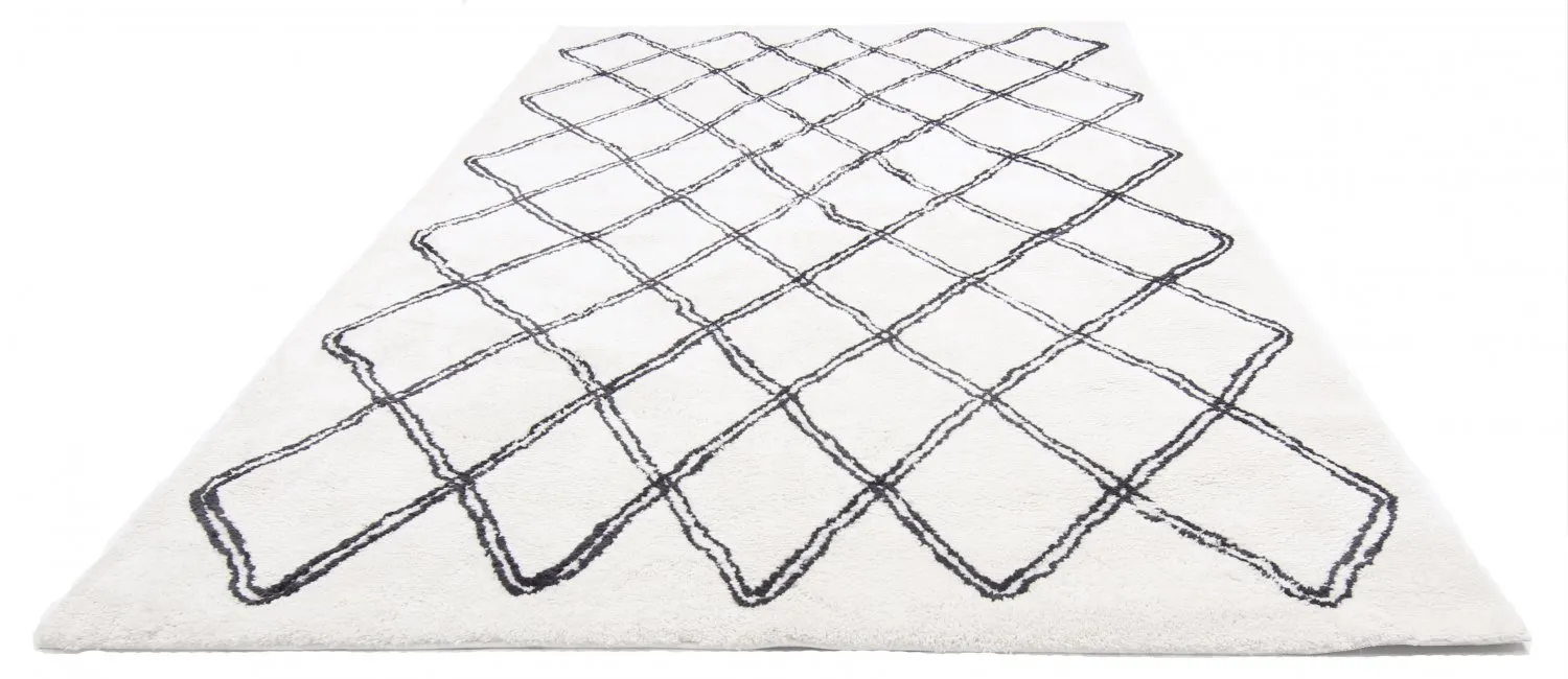 Alfombras de pelo largo - Morocco (negro/blanco)