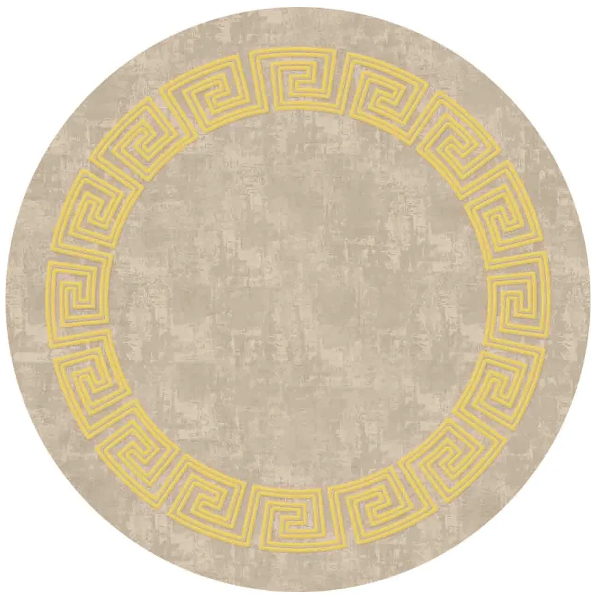 Alfombras redondeadas - Myra (beige/amarillo)