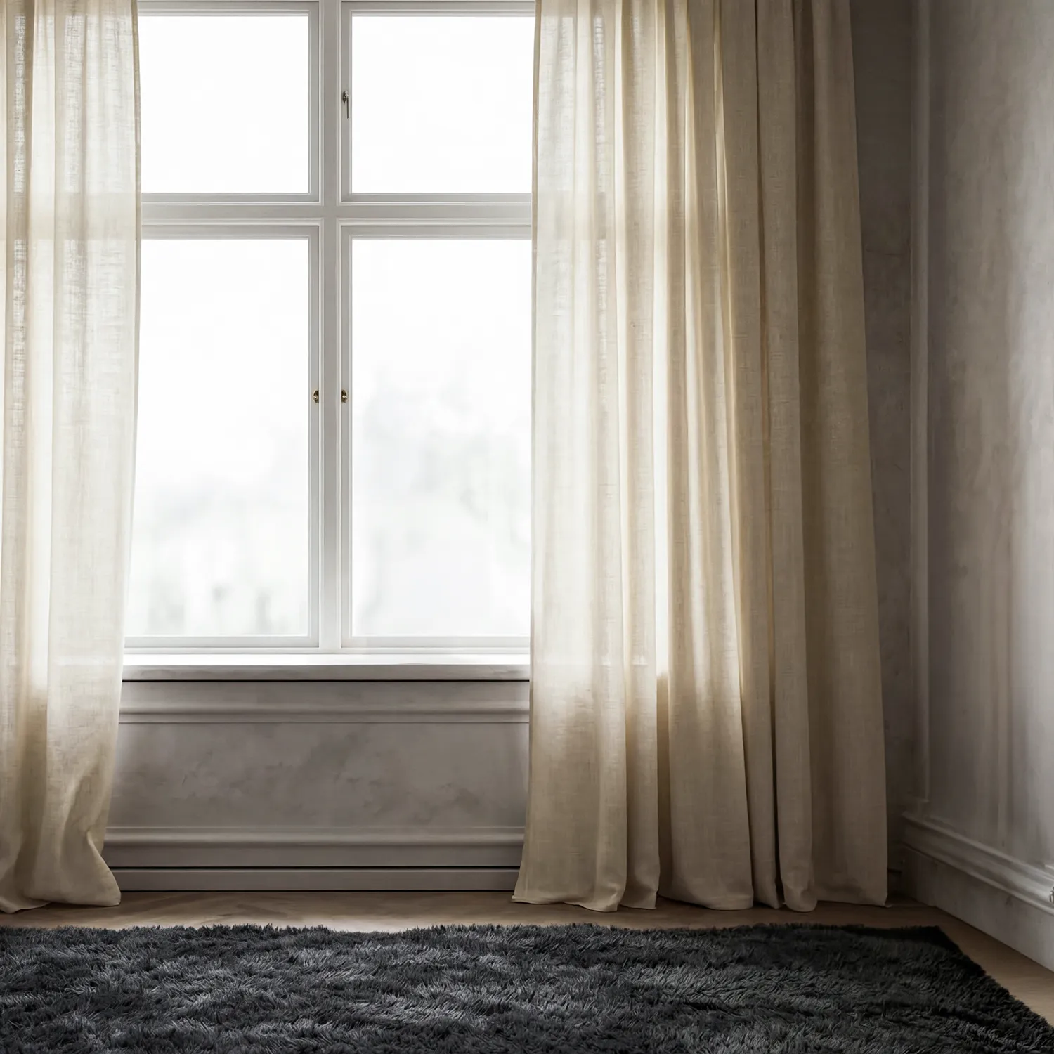 Cortinas Pack de 2 - Cortina de lino Noemi (beige)