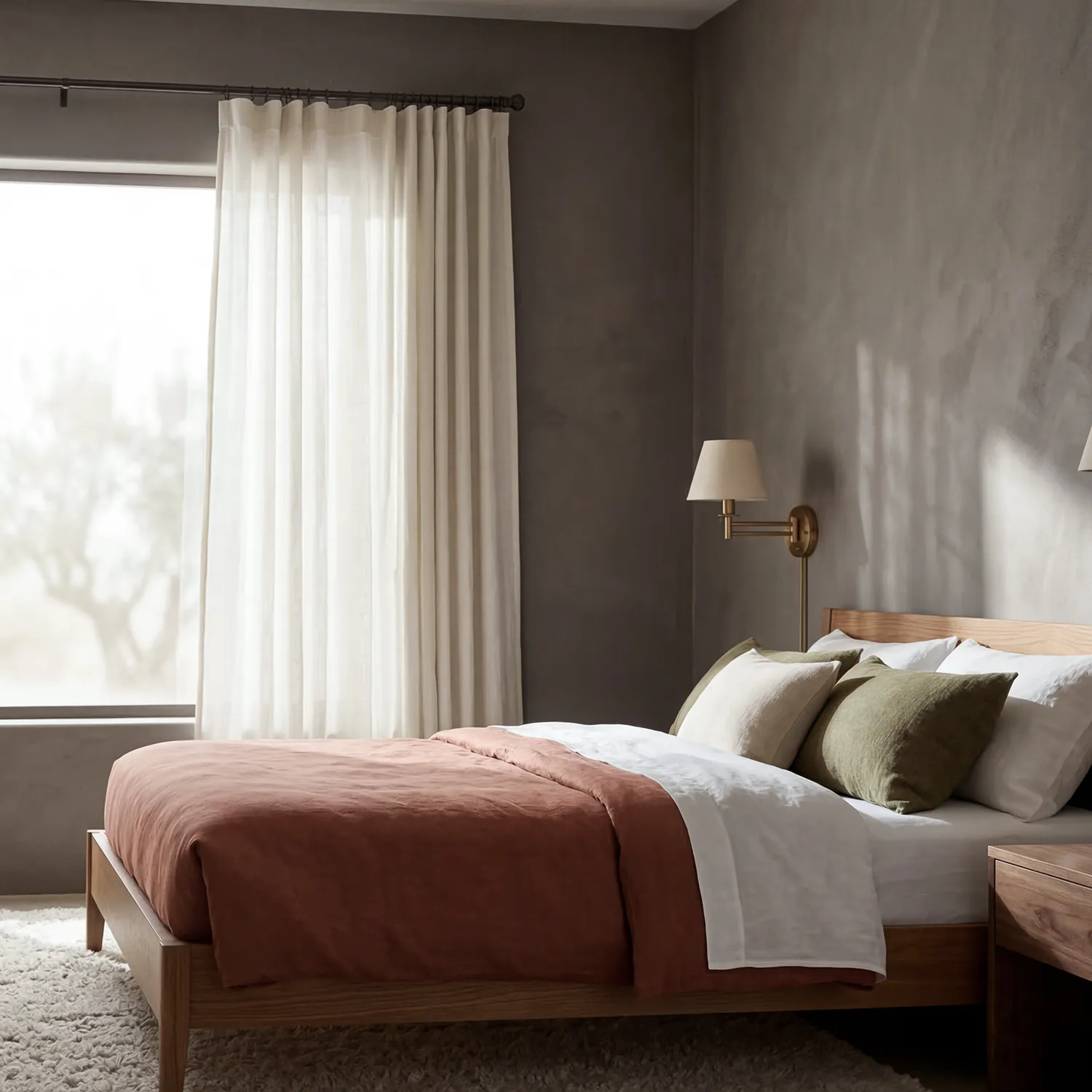 Cortinas Pack de 2 - Cortina de lino Noemi (crema)