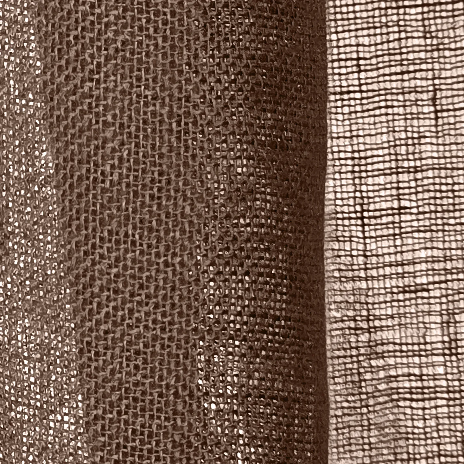Cortinas Pack de 2 - Cortina de lino Noemi (marrón oscuro)