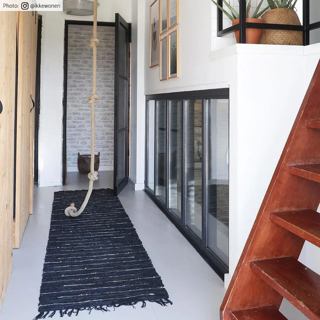 Alfombra de algodón - Nordal Design (cuero negro)