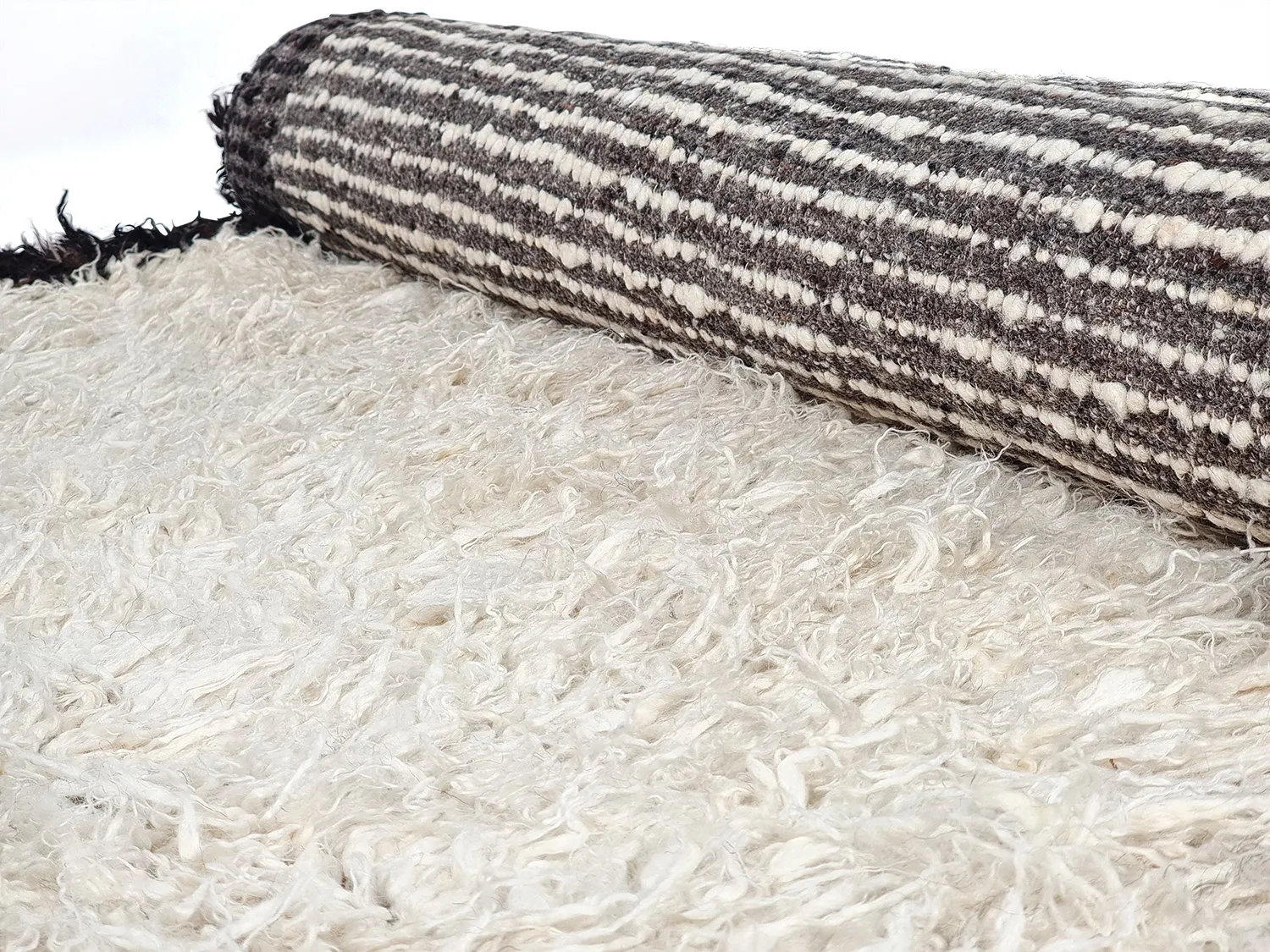 Alfombra de Lana - Nova (blanco/nero)