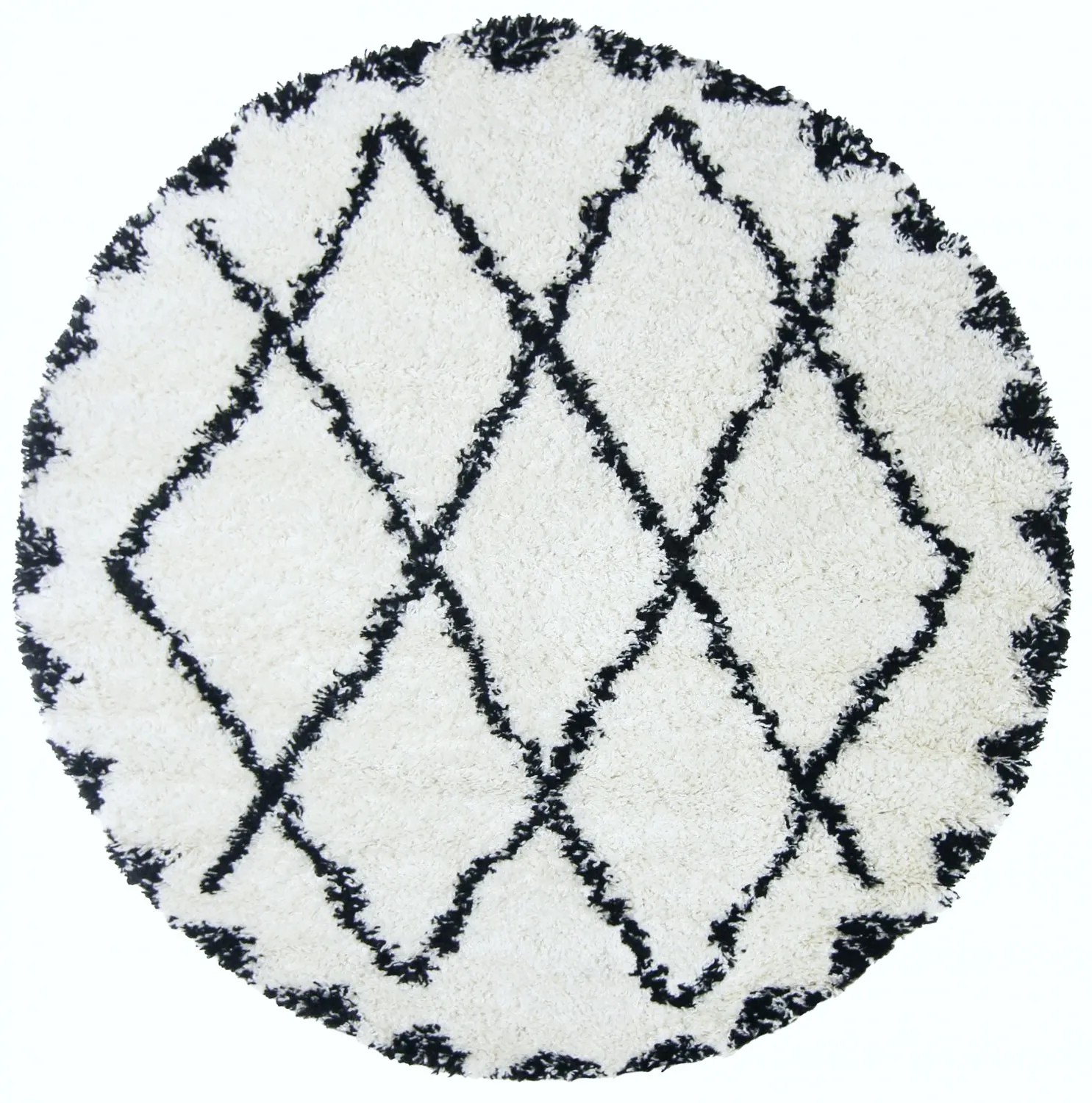 Alfombras redondeadas - Alia (negro/blanco)