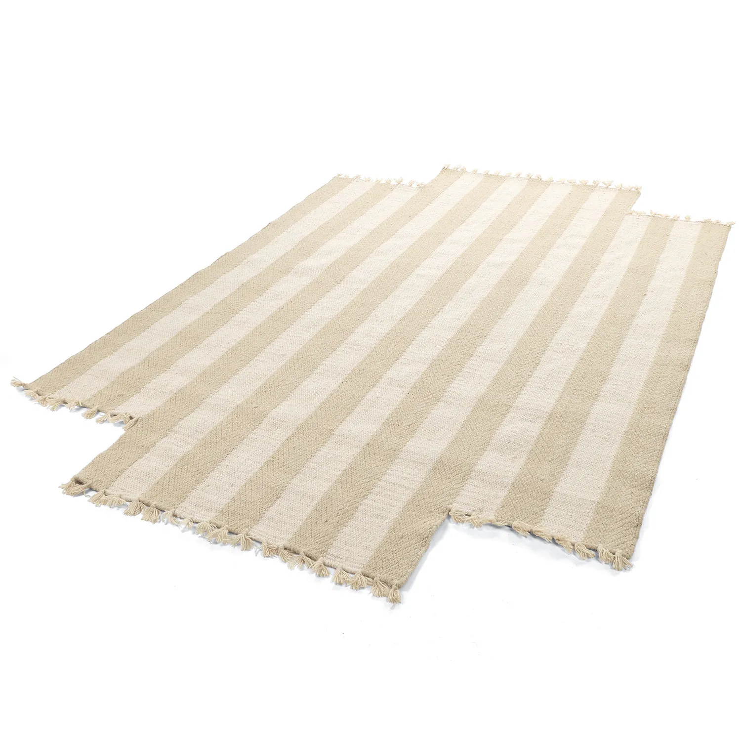 Alfombra de lana irregular - Kystaro (crema/beige)