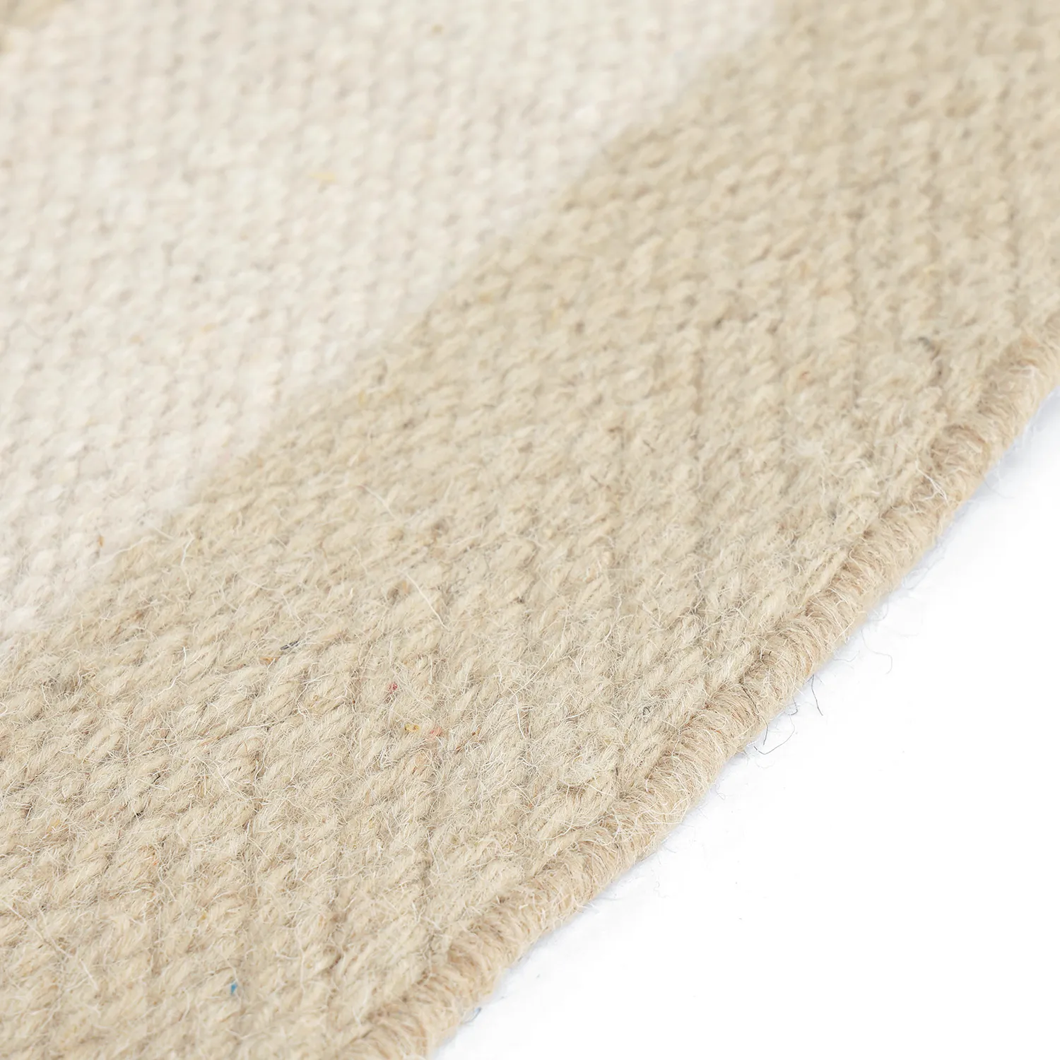 Alfombra de lana irregular - Kystaro (crema/beige)