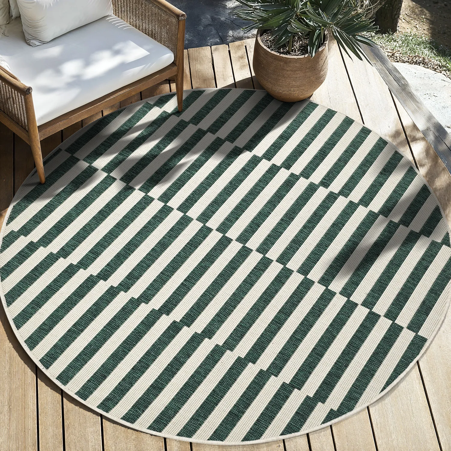 Alfombras redondeadas - Indoor/Outdoor Otto (verde)