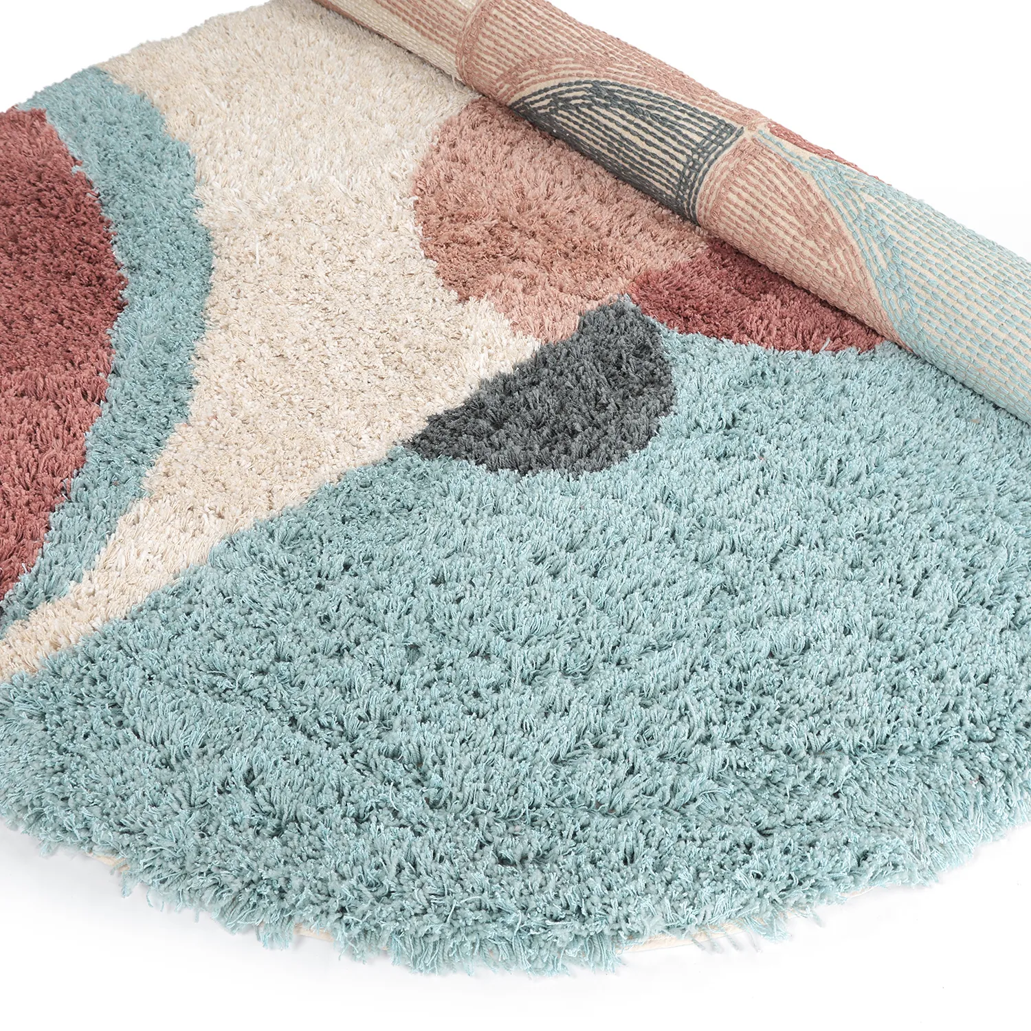 Alfombra ovalada - Tropea Natural Cotton Shaggy (multi)