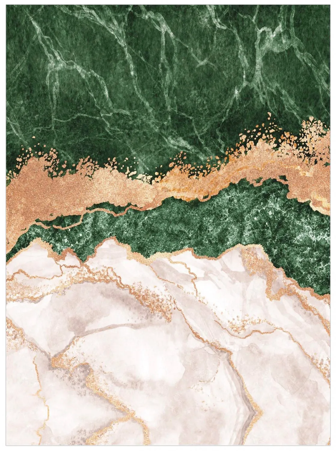 Alfombra Wilton - Padova (verde/blanco/naranja)