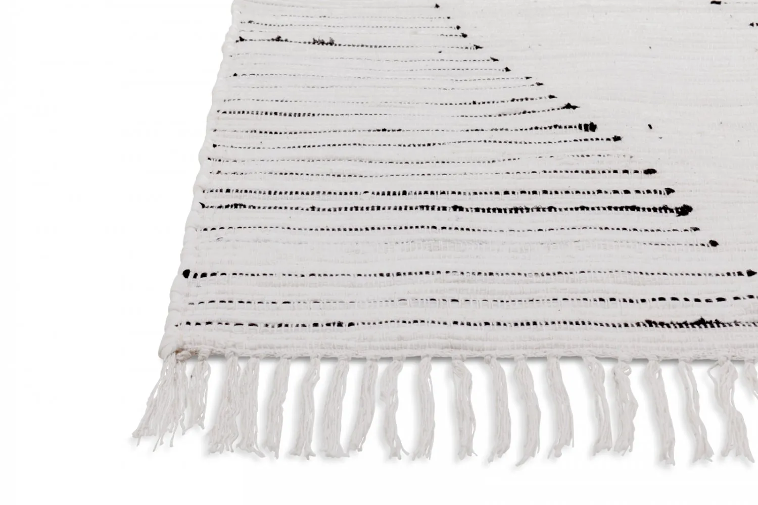 Alfombra de algodón - Palani (blanco/negro)