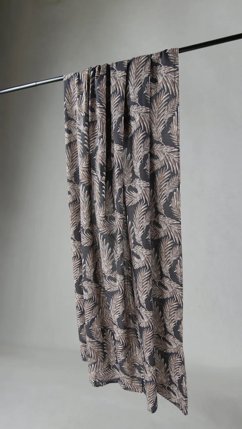 Cortinas - Cortina de algodón Acacia (gris)