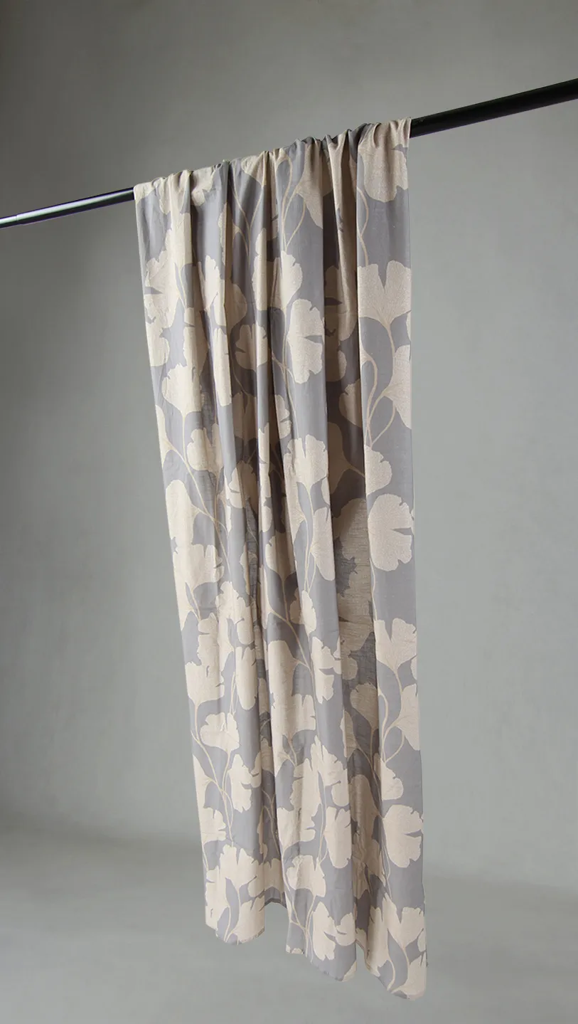 Cortinas - Cortina de algodón Abril (gris/beige)
