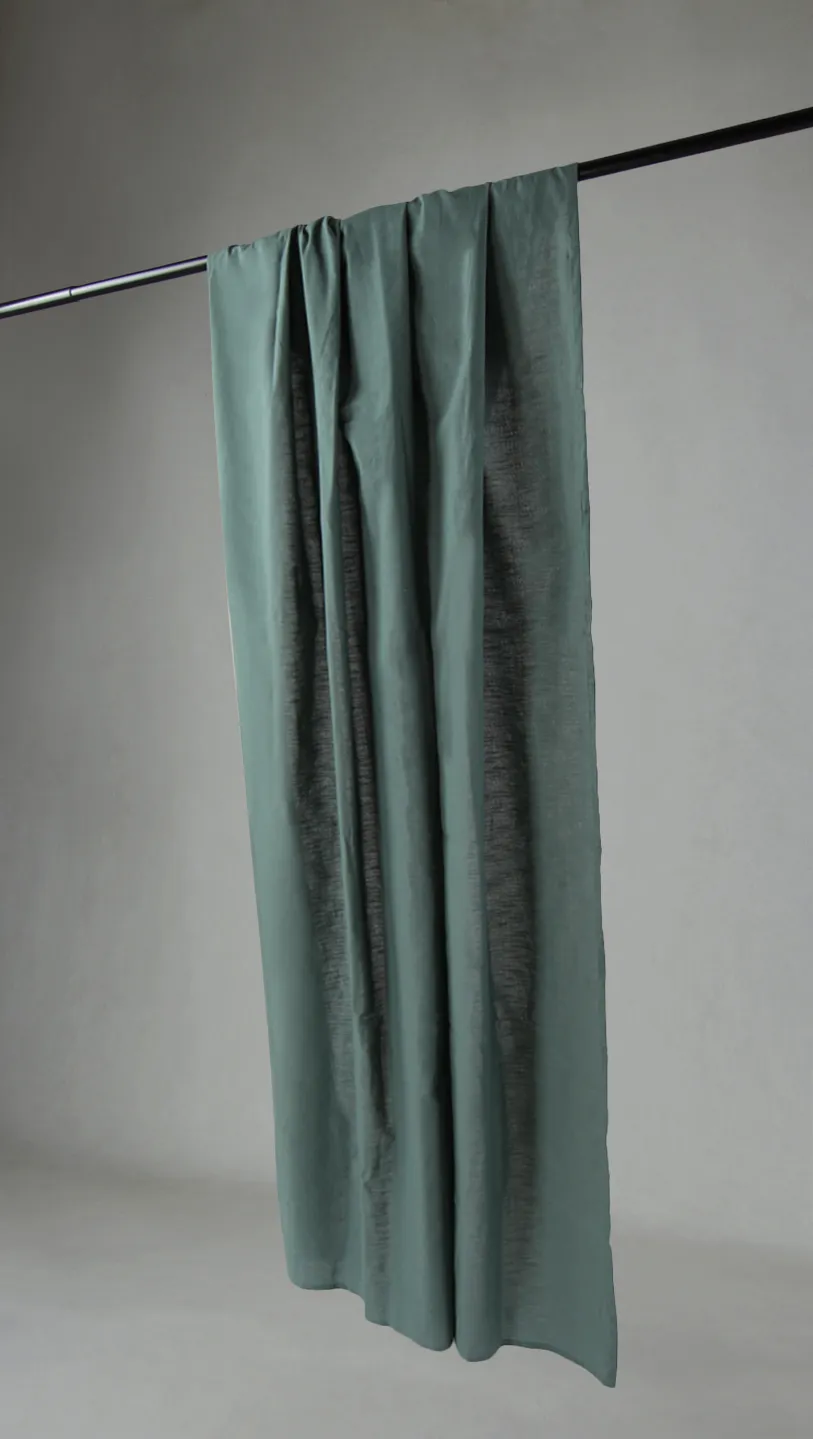 Cortinas - Cortina de algodón Adriana (verde oscuro)