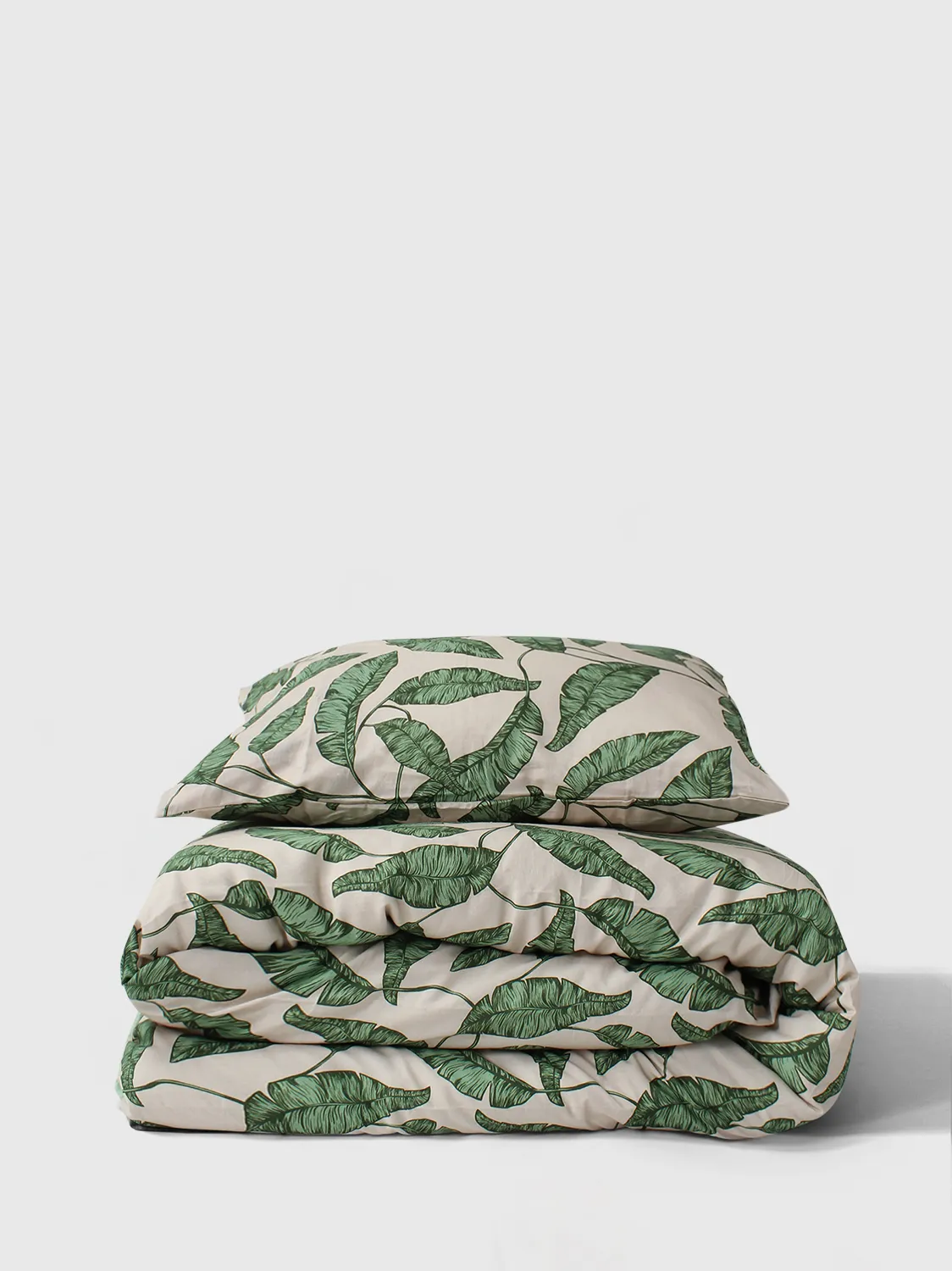 Juego de funda nórdica - Leaves (verde)