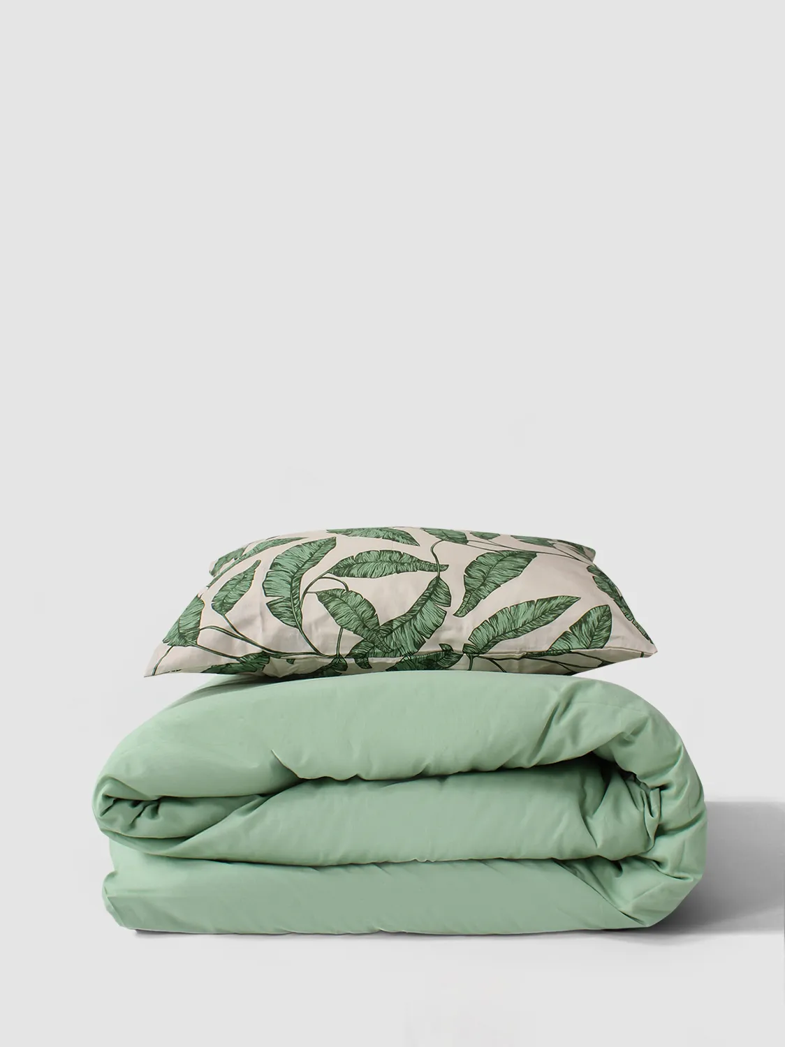 Juego de funda nórdica - Leaves (verde)