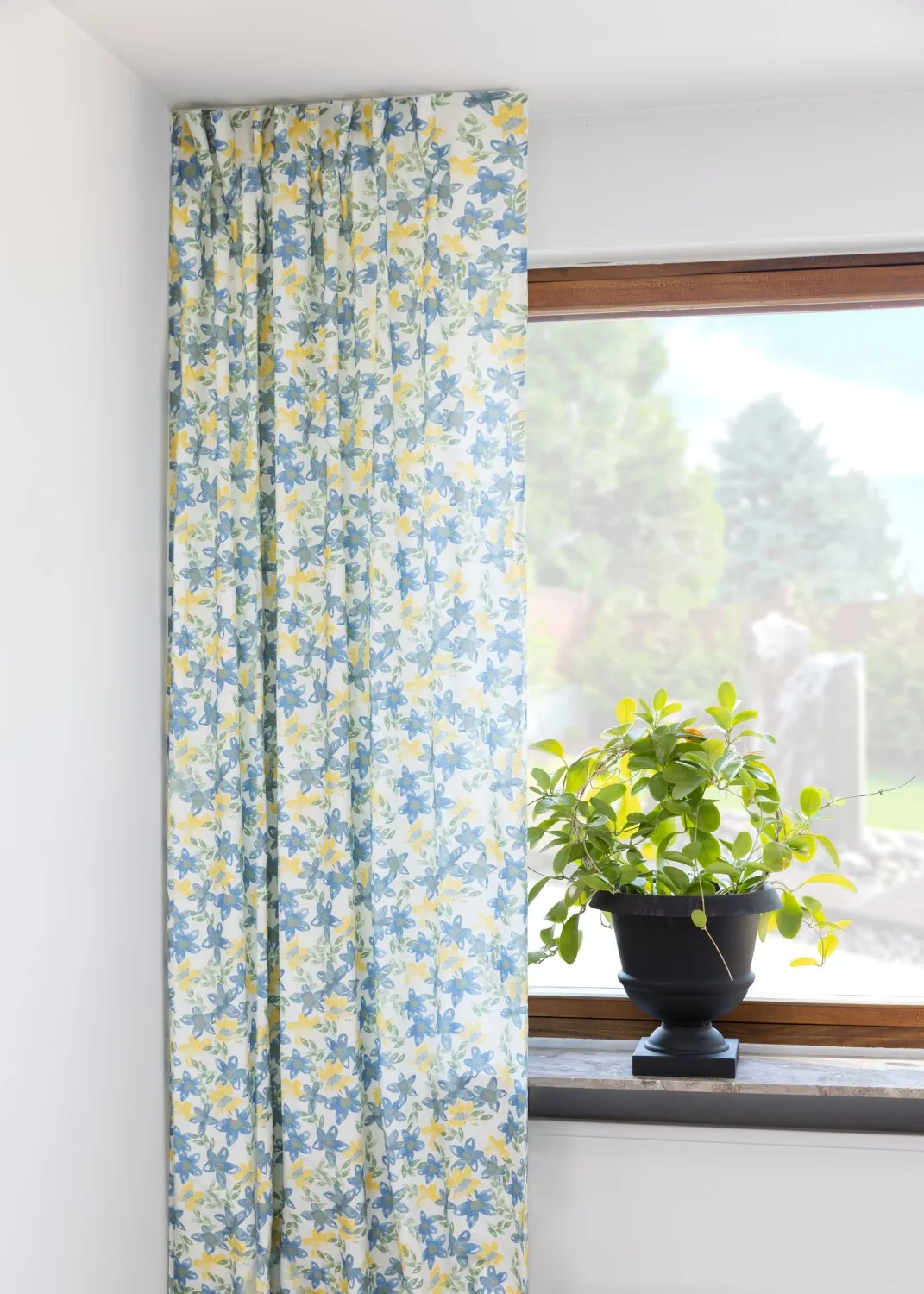 Cortinas - Cortina de algodón Petite (azul)