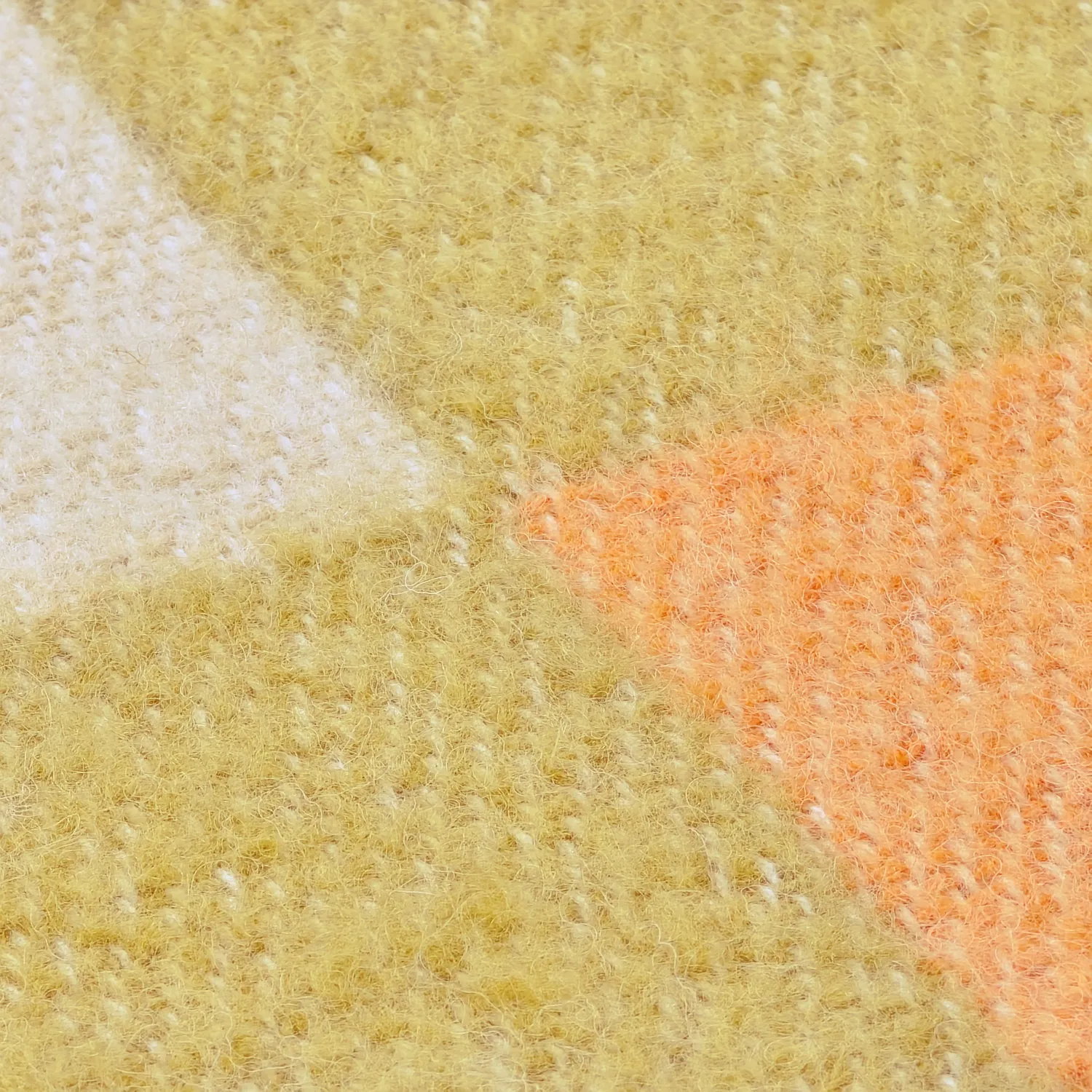 Mantas - Manta de mezcla de lana - Audrey Check (beige/amarillo/naranja)