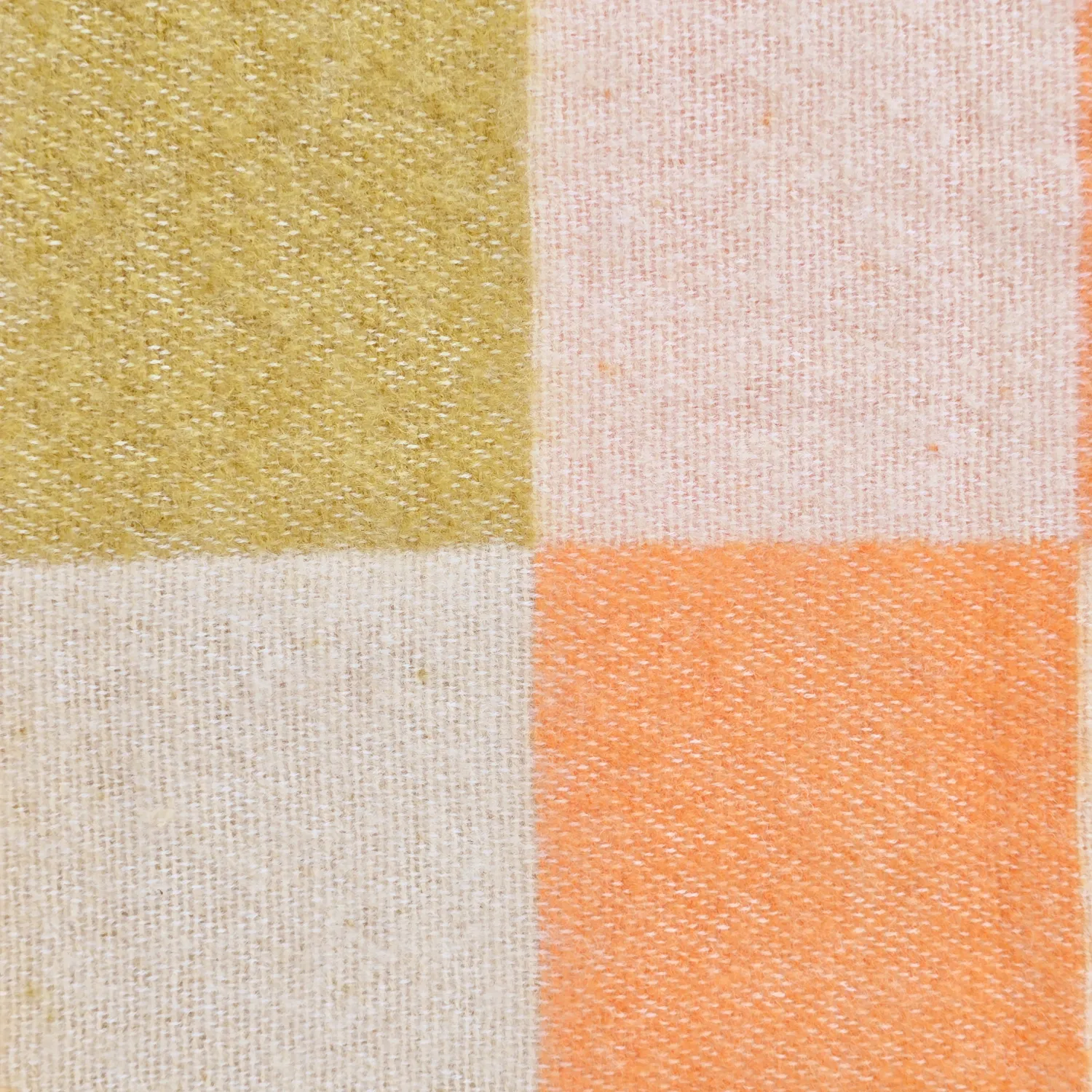 Mantas - Manta de mezcla de lana - Audrey Check (beige/amarillo/naranja)